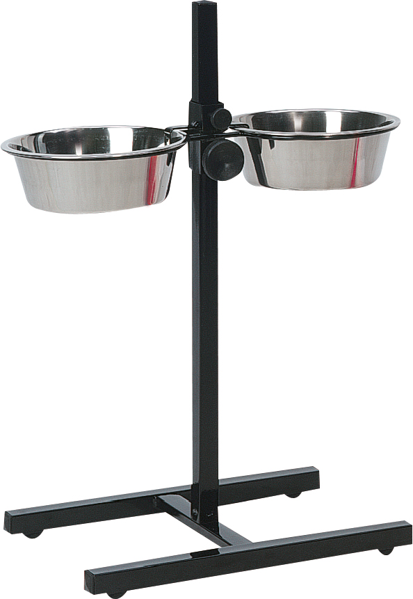 Flamingo Voederstaander large H - Model met Inox Potten 2x4000 ml