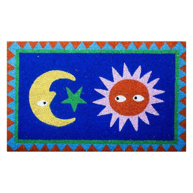Kitsch Kitchen Deurmat Loteria Sun Moon 75x45 cm - Kokosvezel