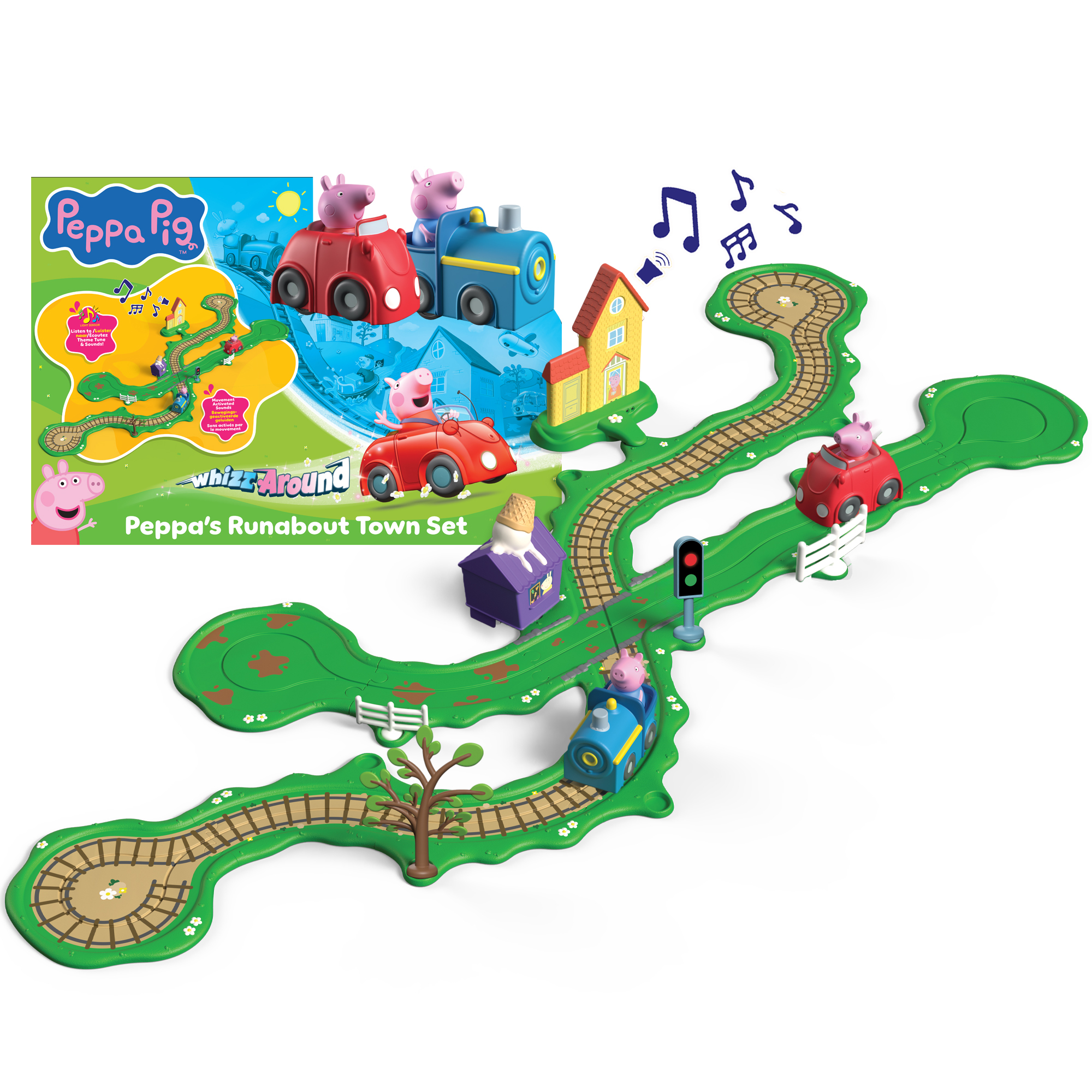 Peppa Rizz Round Peppa Pig - Whizz Around Peppa's Runabout Town Set | 6097017023034