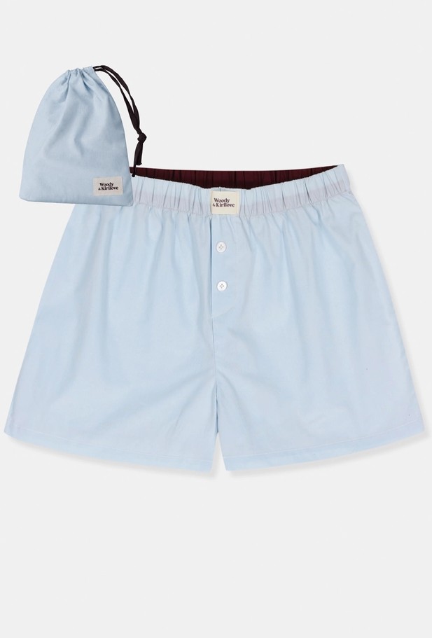 Woody & Kirilove Boxershort Heren Lichtblauw - small