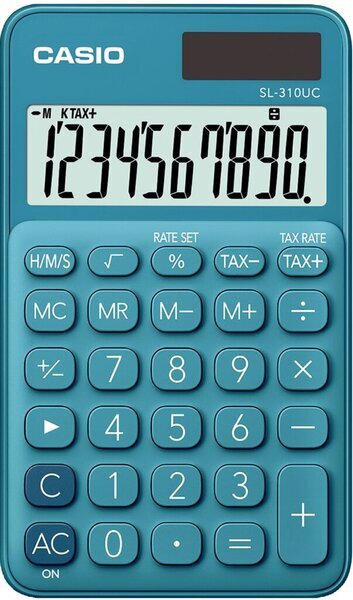 Casio Zakrekenmachine Euro SL-310UC Blauw