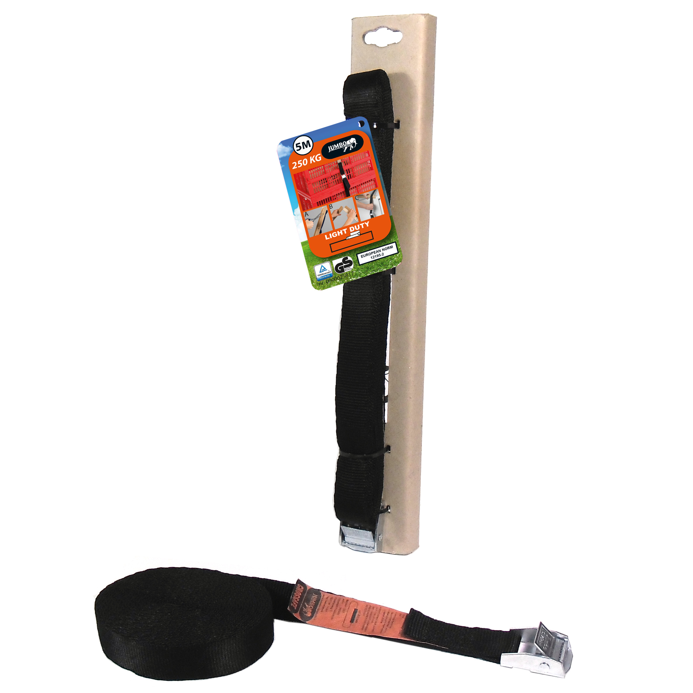 Jumbo Sjorband met Gesp 5,0 m TuV/EN Gekeurd - 250 kg