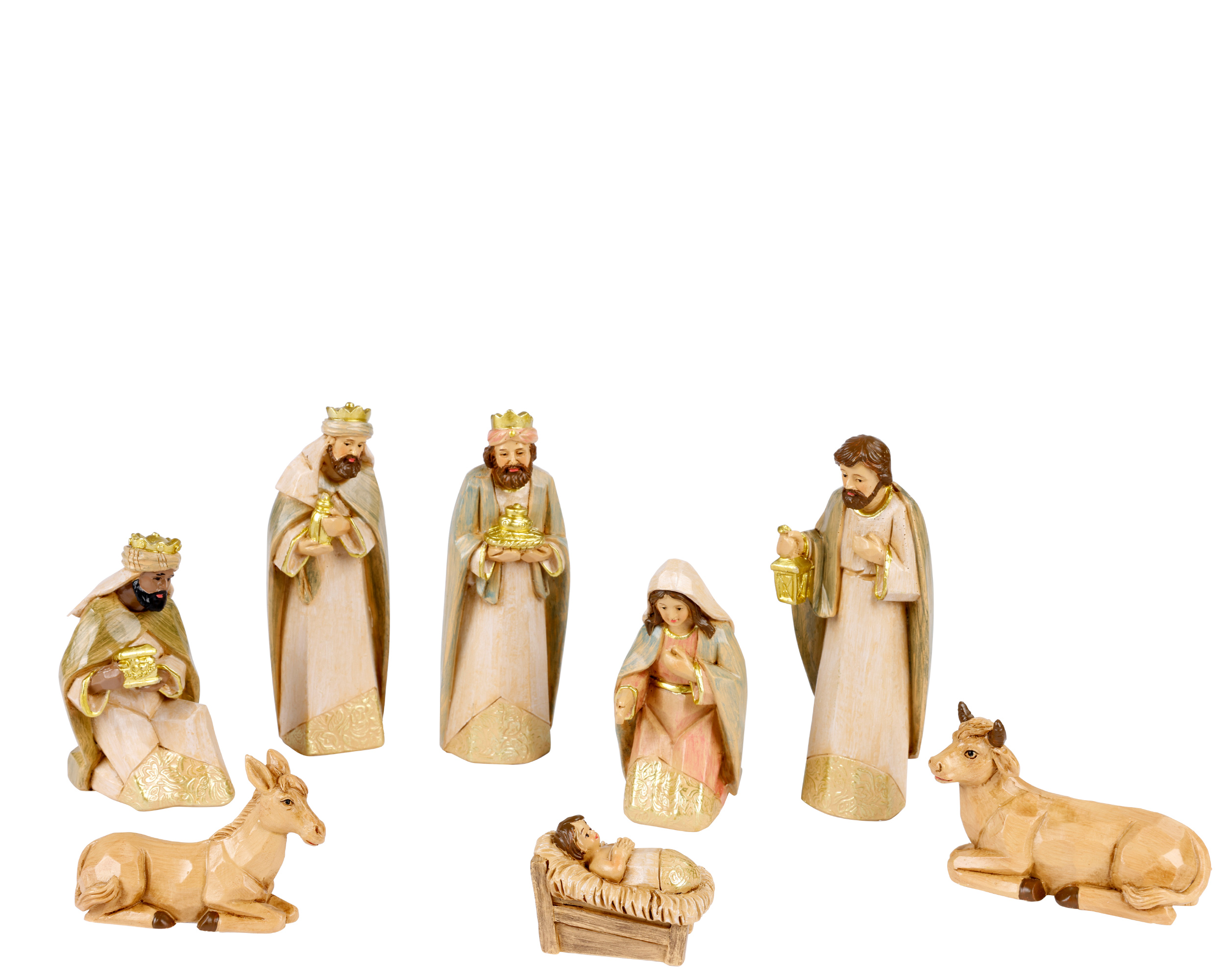 Figuren Kerststal set 8 stuks - Hoogte 12cm
