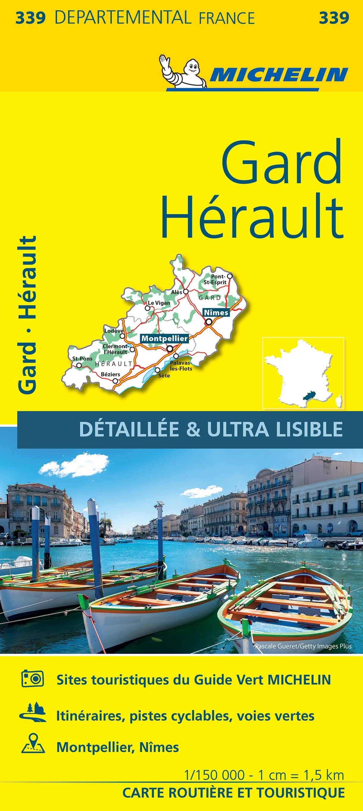 Michelin Kaart Regionaal Frankrijk Gard - Hérault