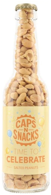 Caps N Snacks Pinda's Celebrate 210g - in Bierflesje