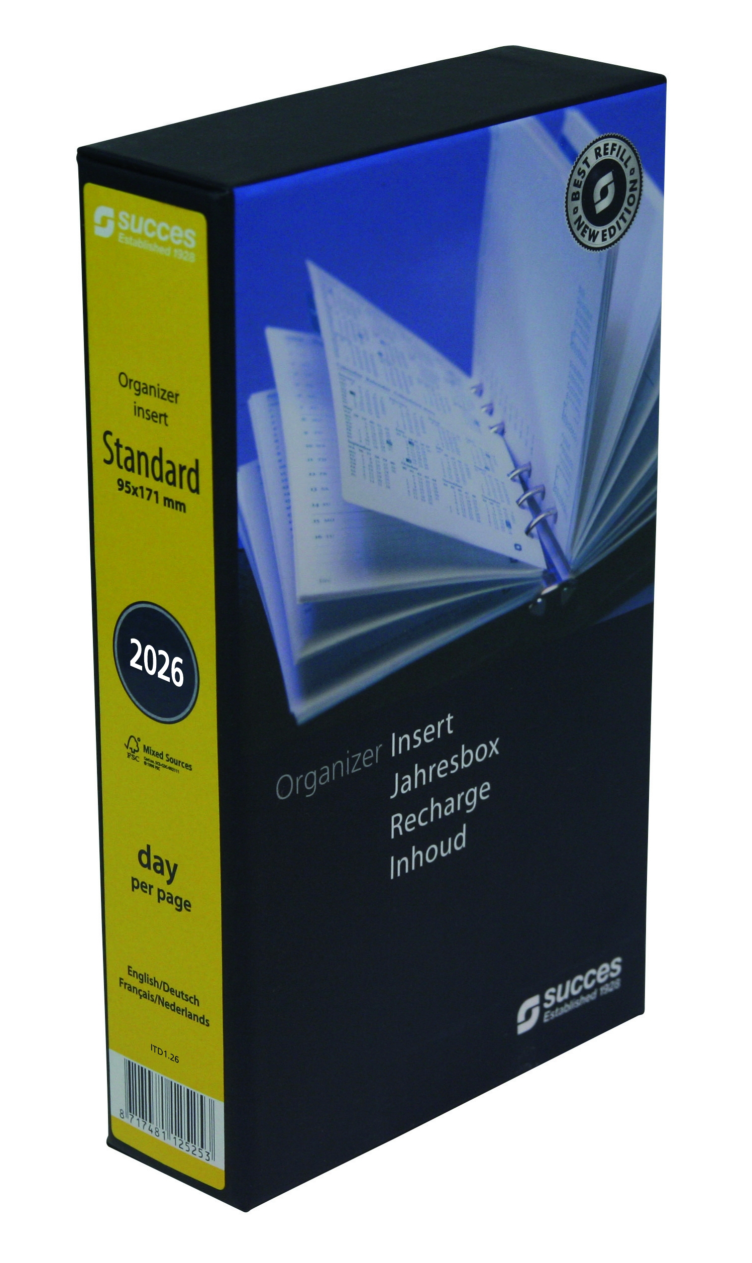 Succes Agenda Inhoud 2026 Standard 1dag/pag Internationaal Wit