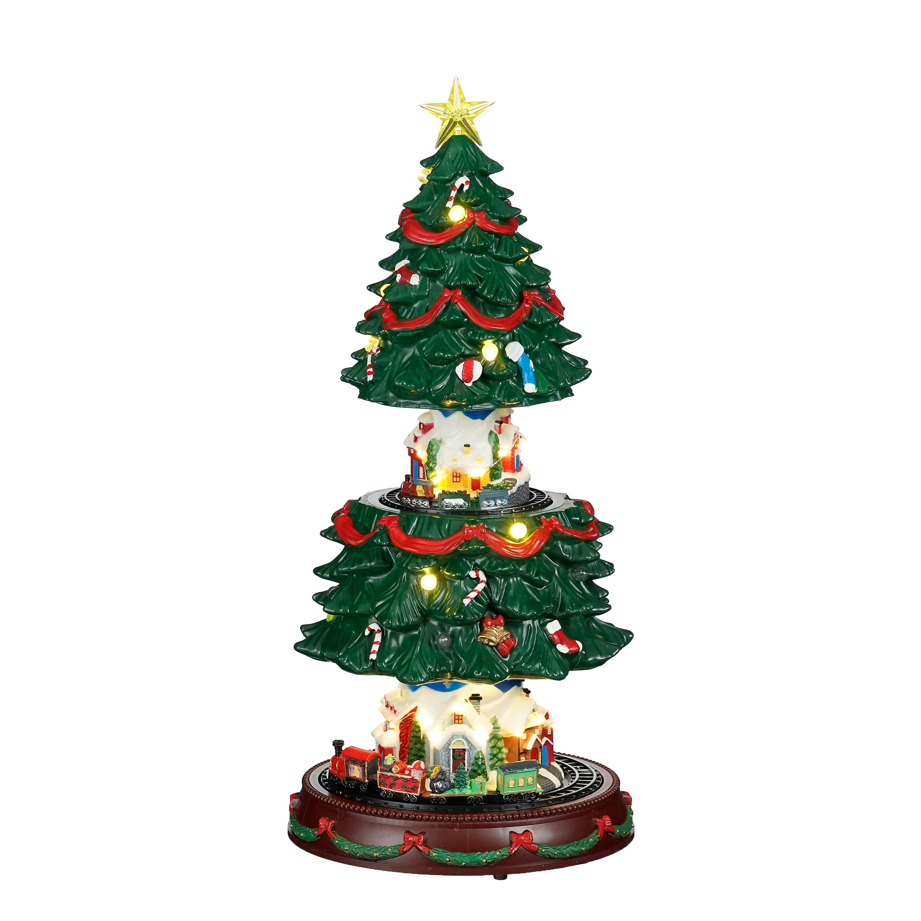 Luville Christmas Tree & Train 23.5x45.5 cm - met Adapter (incl.)