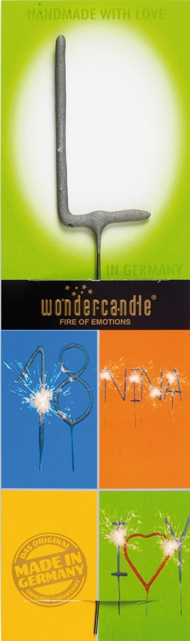 Wondercandle Classic Letter L Grijs