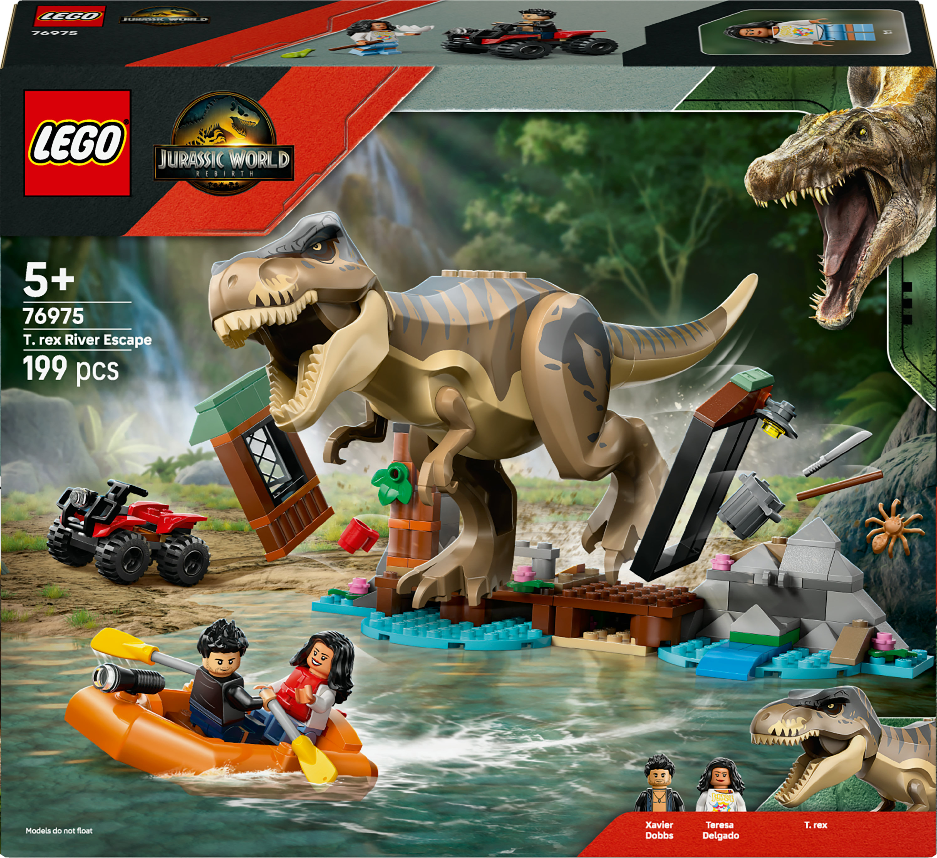 Lego Jurrassic World 76975 T- Rex Rivierontsnapping 