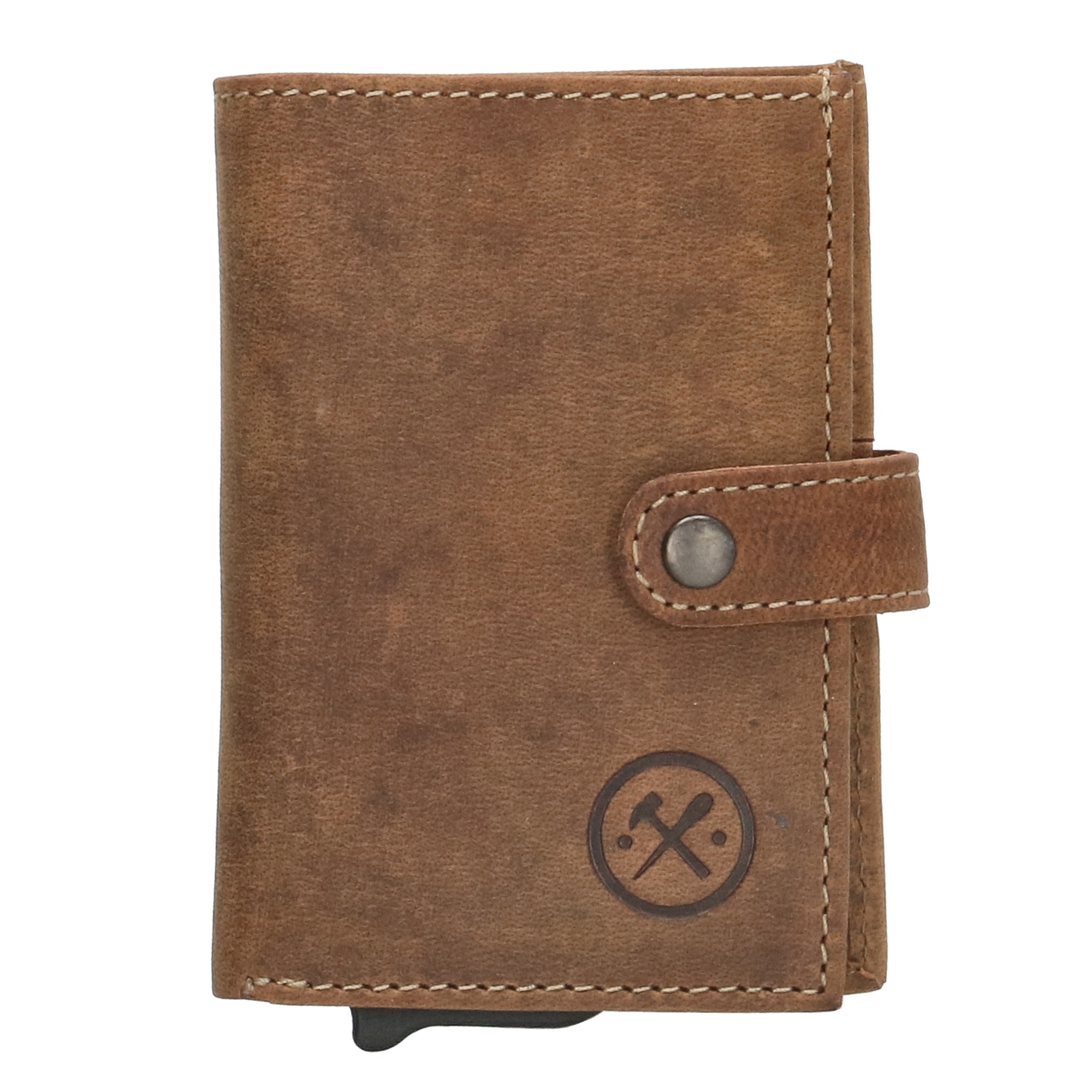 Hide & Stitches Safety Wallet Idaho 8x1.5x10 cm - Bruin