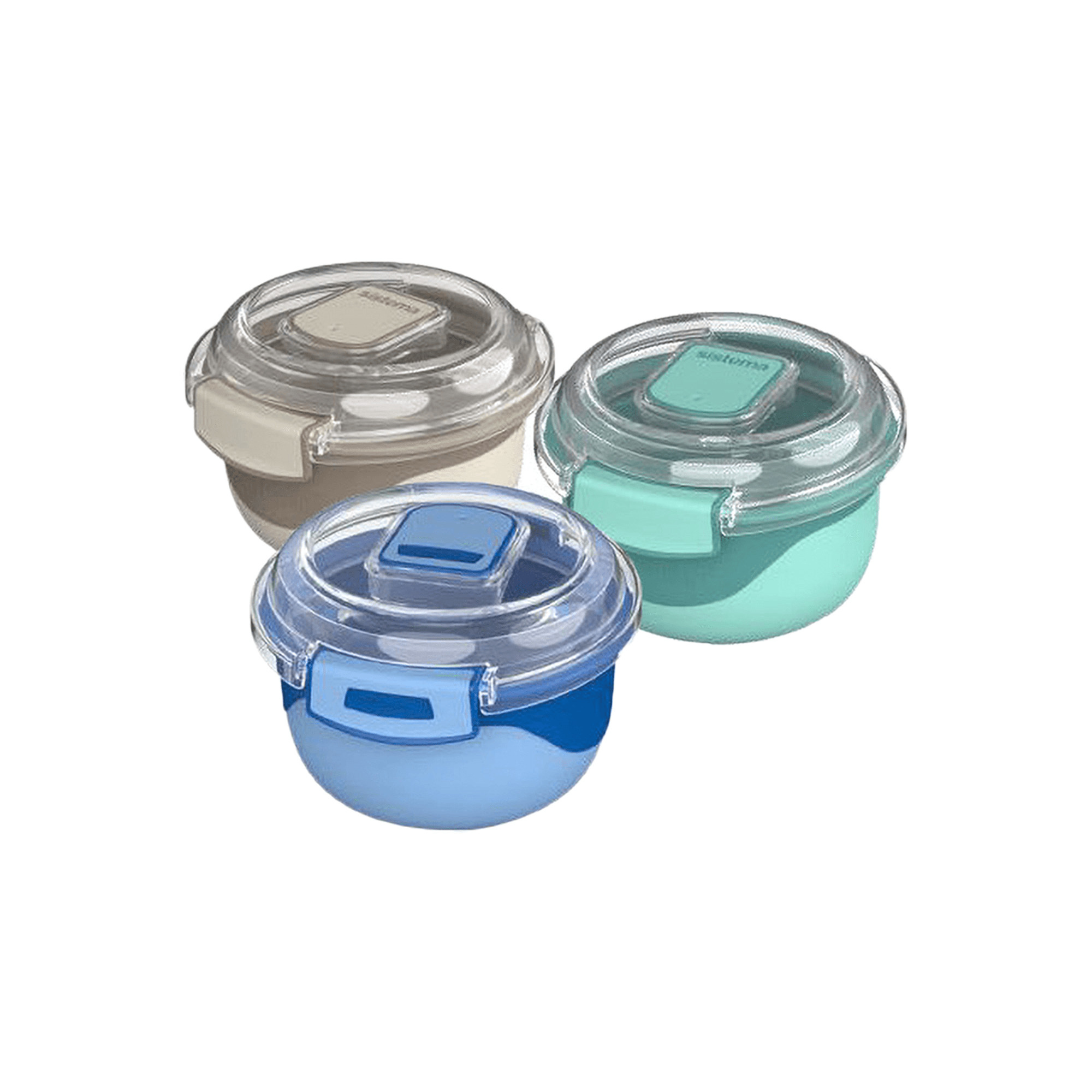 Sistema Heatables Ronde Kom 360ml - 11.5x7.7 cm - met Clips en Stoomventiel-opening - assorti - prijs per stuk