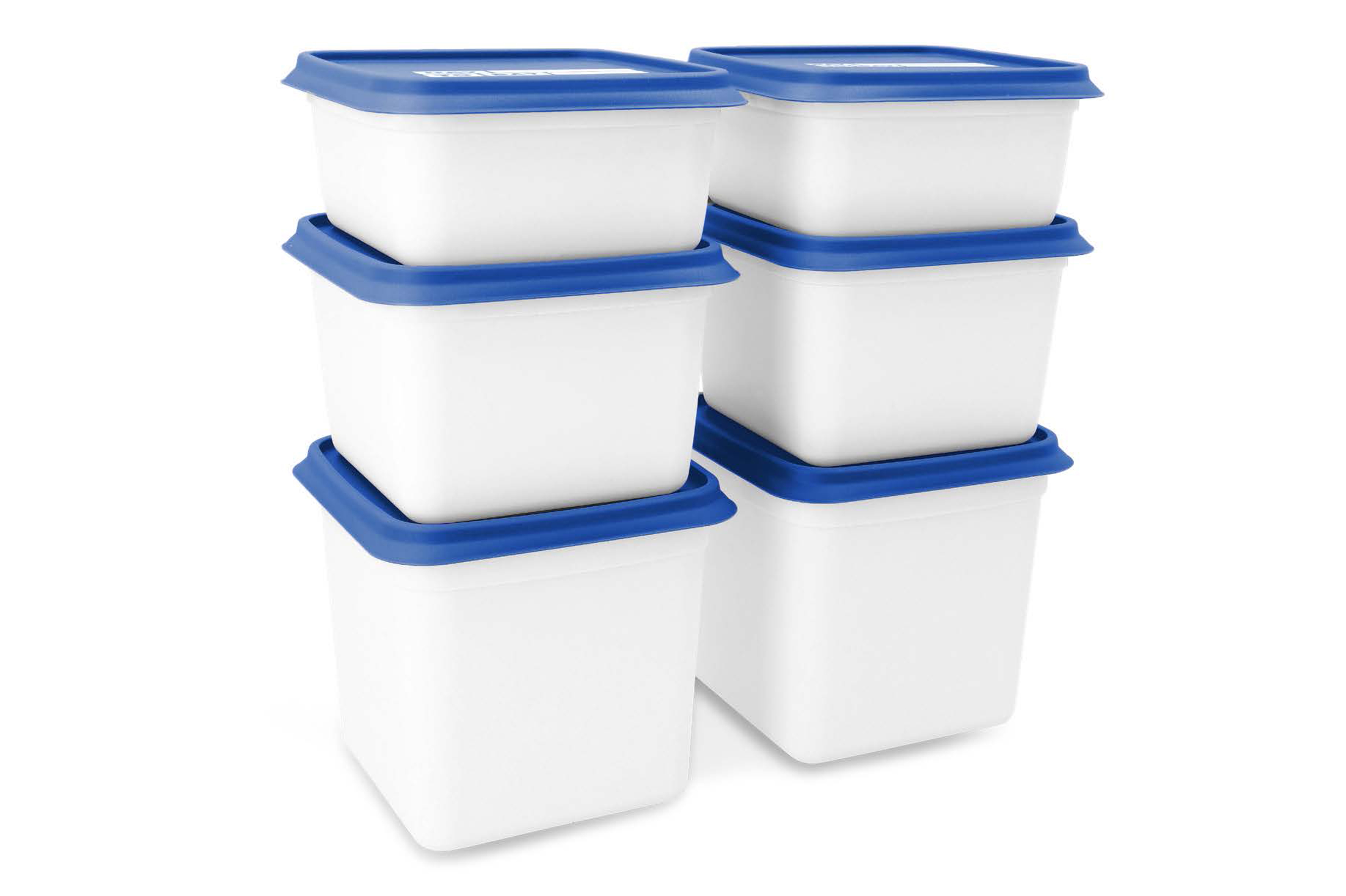 Day To Day Bewaardoos Alaska set 6 stuks - 2x 500ml/2x 750ml/ 2x 1200ml - Wit/Blauw