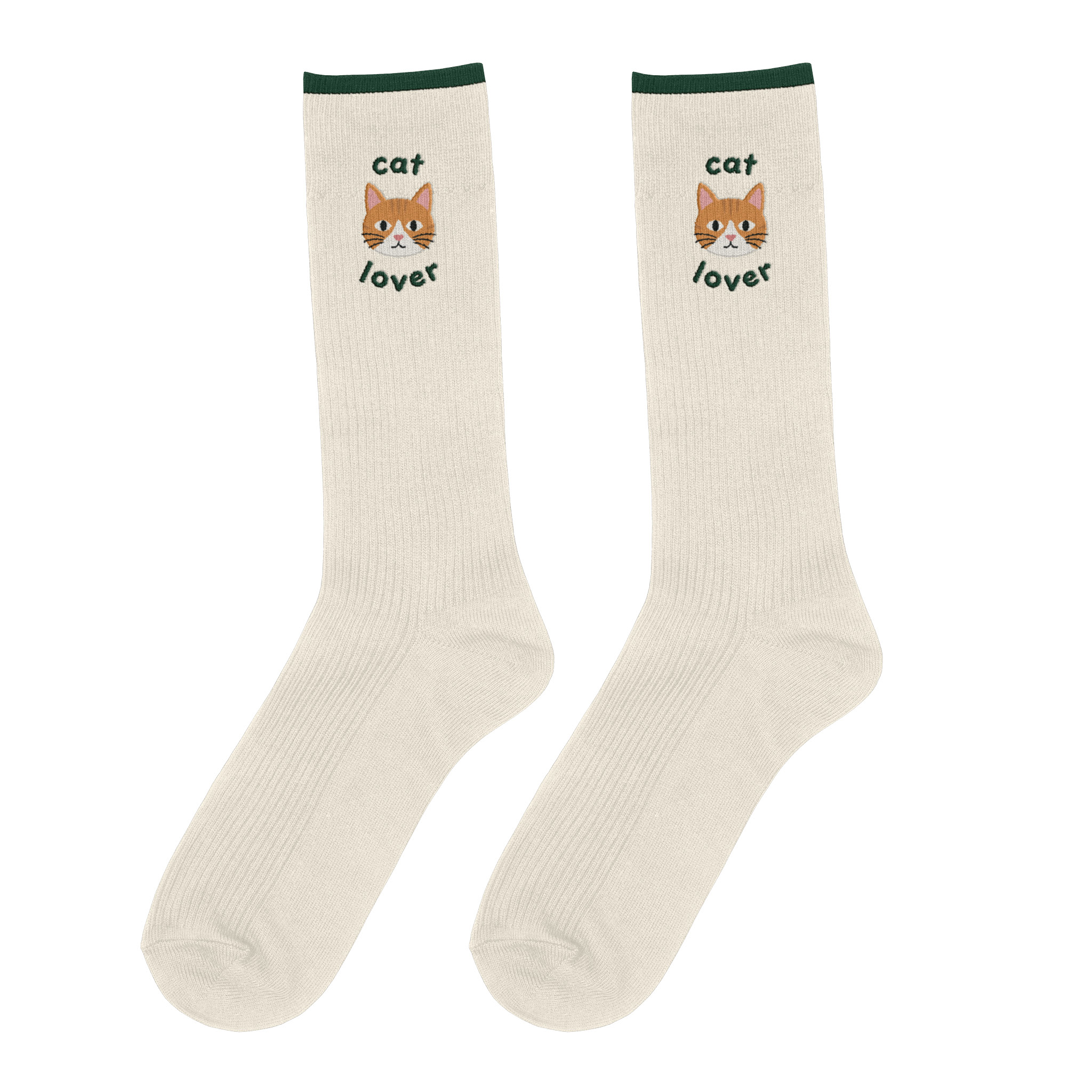 Chez Milo Herensokken Cat Lover Ginger Tabby Cat - One Size (40-45)