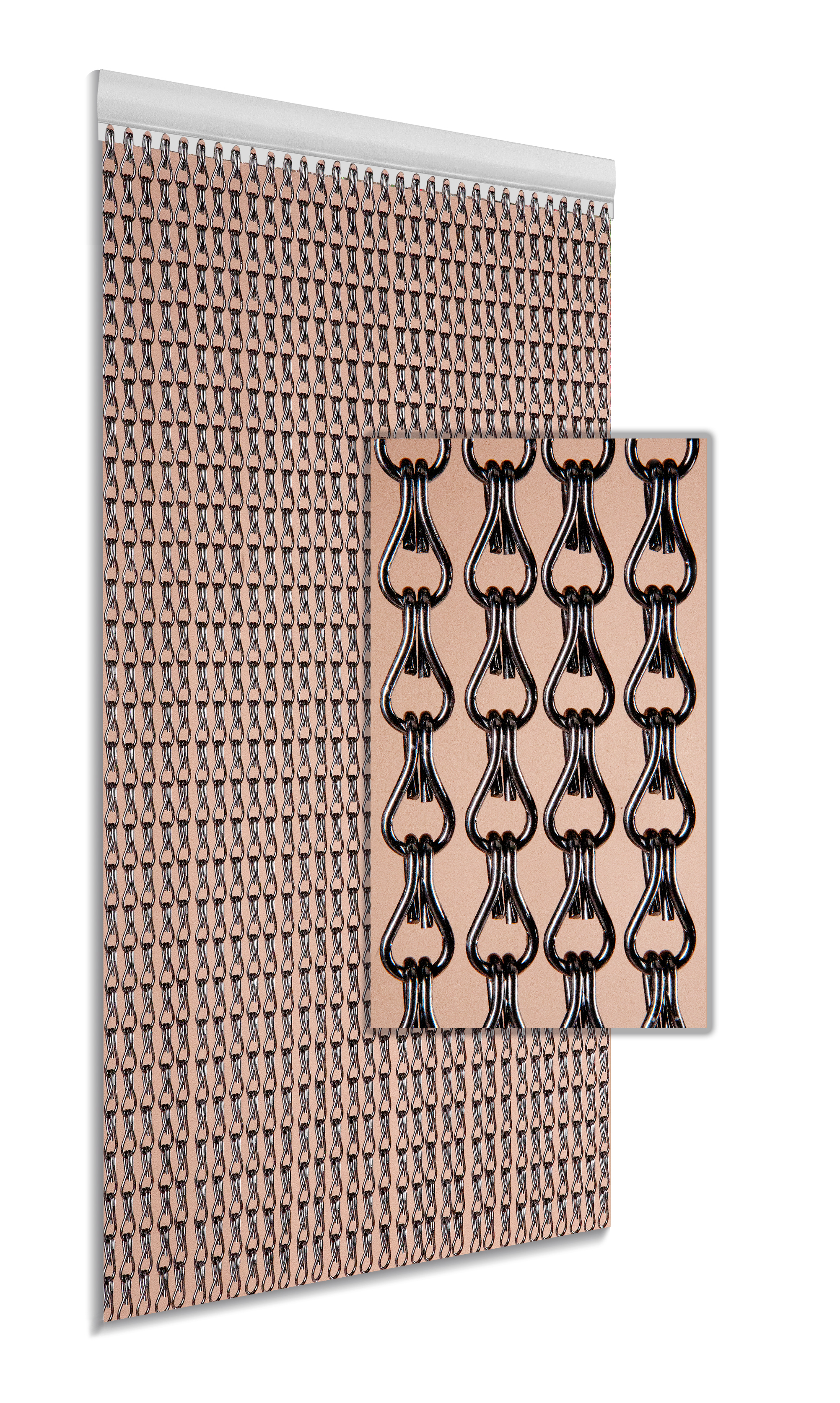 Degor Deurgordijn Aluminium Antraciet 90x210cm
