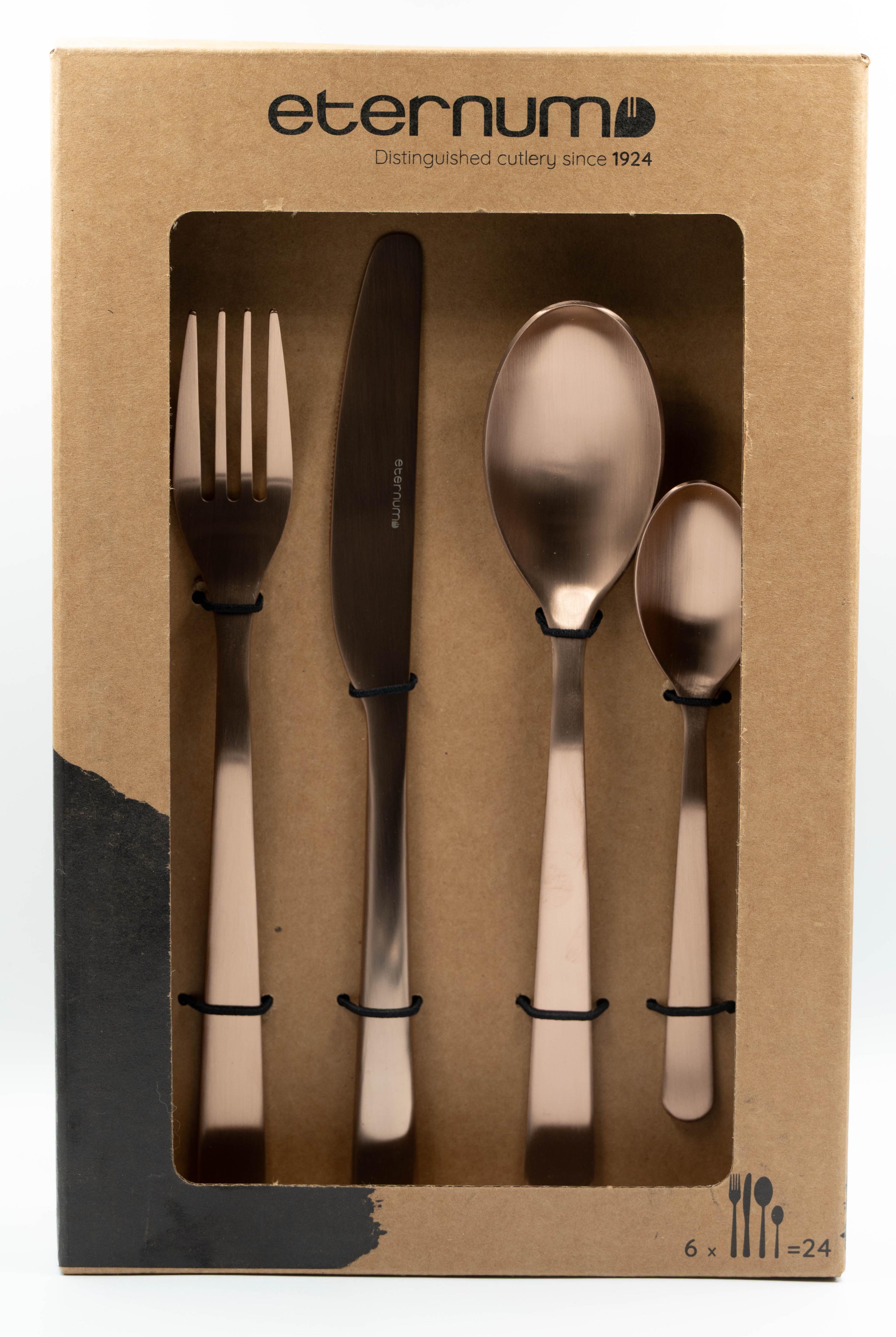 Eternum Bestekset Soft 24-delig RVS - 18/10 - Mat Champagne - 3mm