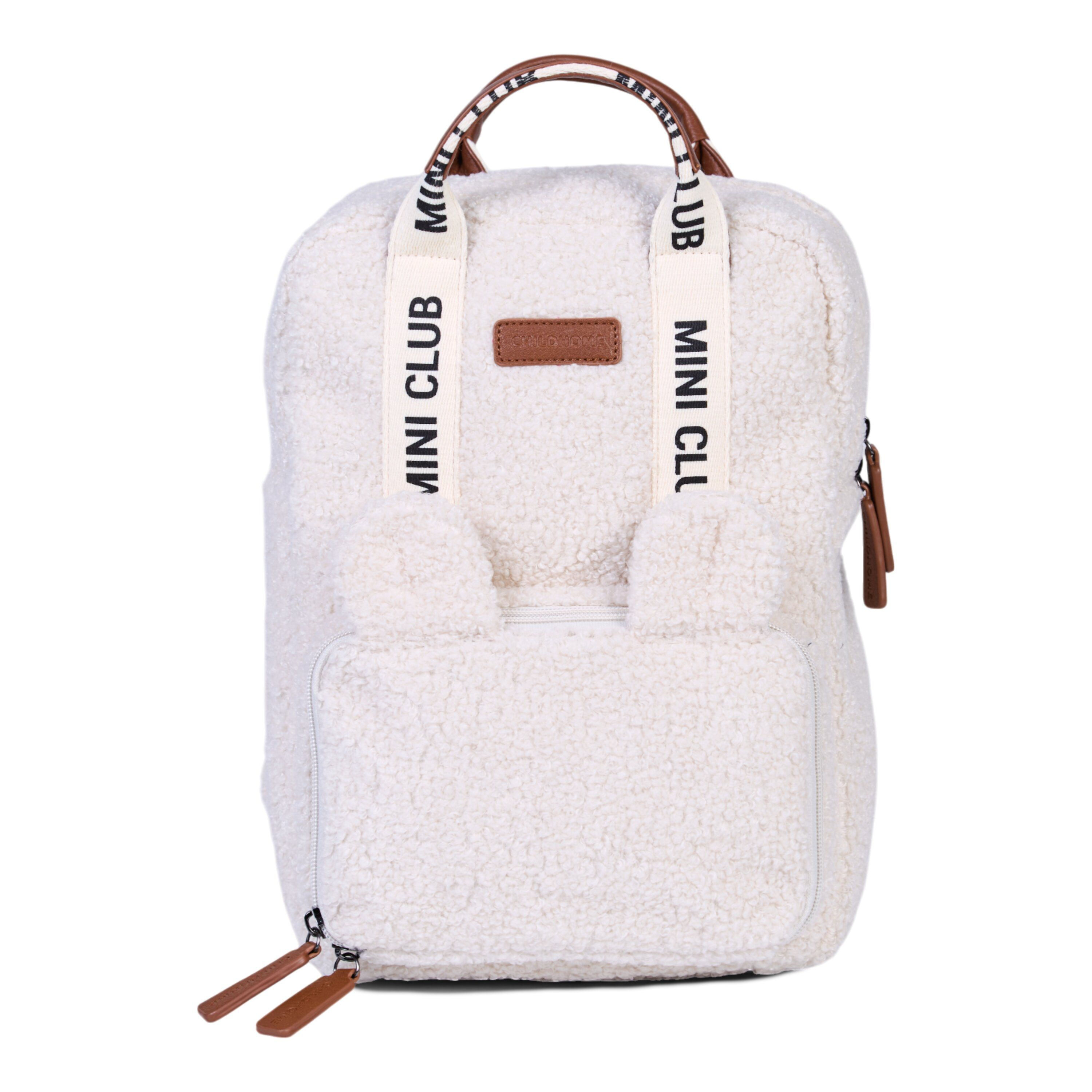 Childhome Rugzak Mini Club Signature Teddy Ecru 32x23x10cm -  7L