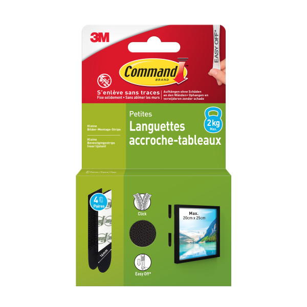 Command by 3M Picture Hanging Strips Small Zwart 4 sets