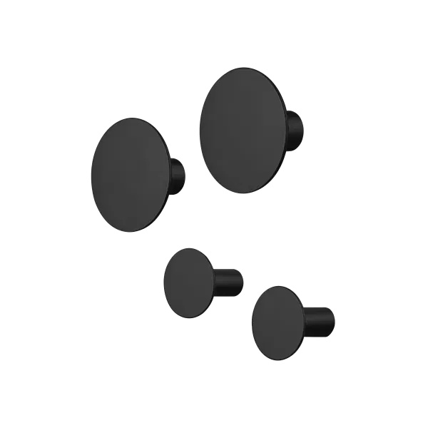 Blomus Wandhaak Ponto Black set 4 stuks