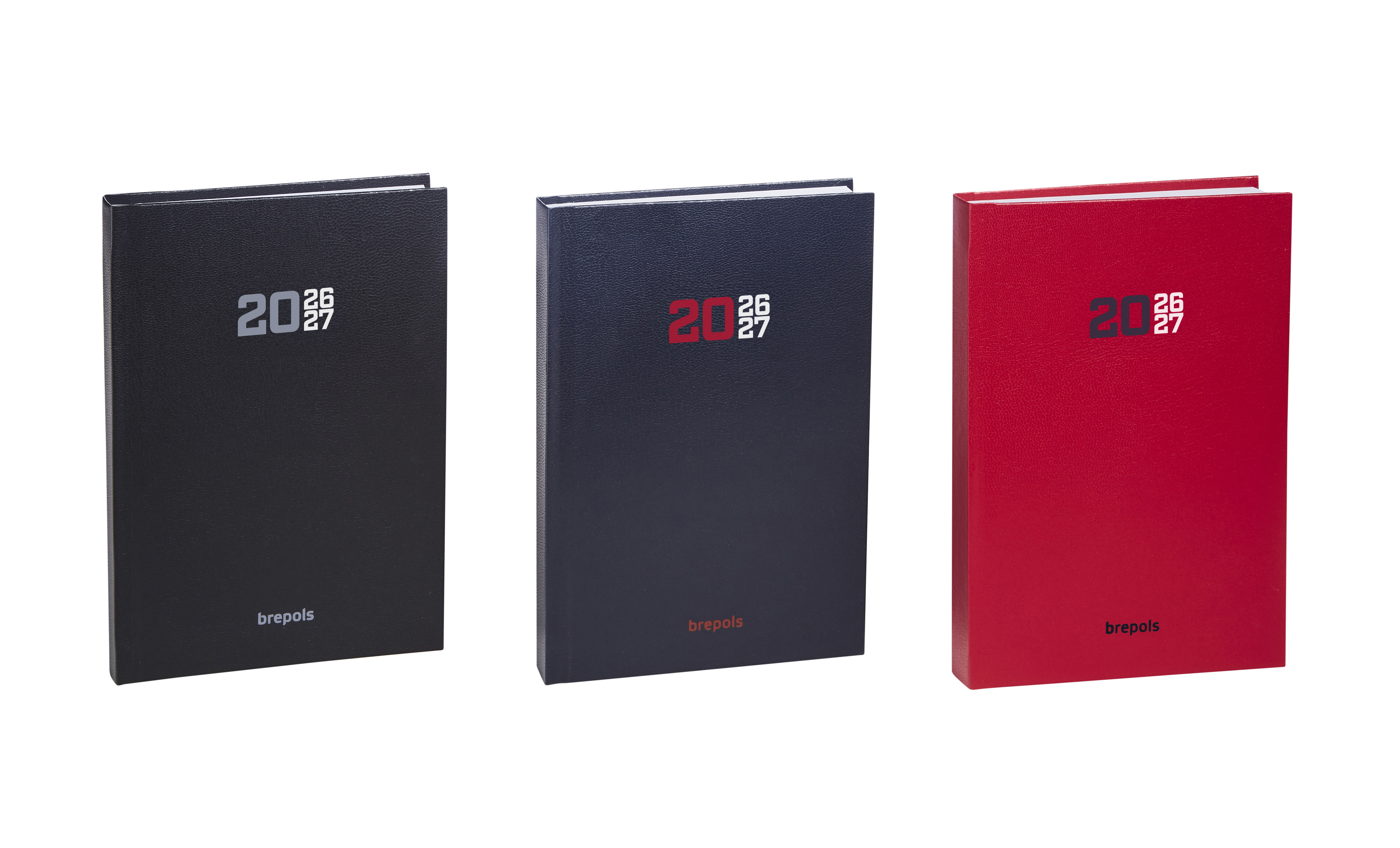 Brepols Schoolagenda 2026-27 College 1dag/pag Vinyl assorti 11.5x16.9 cm - per stuk