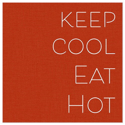 Artebene Servetten Keep Cool Eat Hot Warm Oranje 33x33 cm