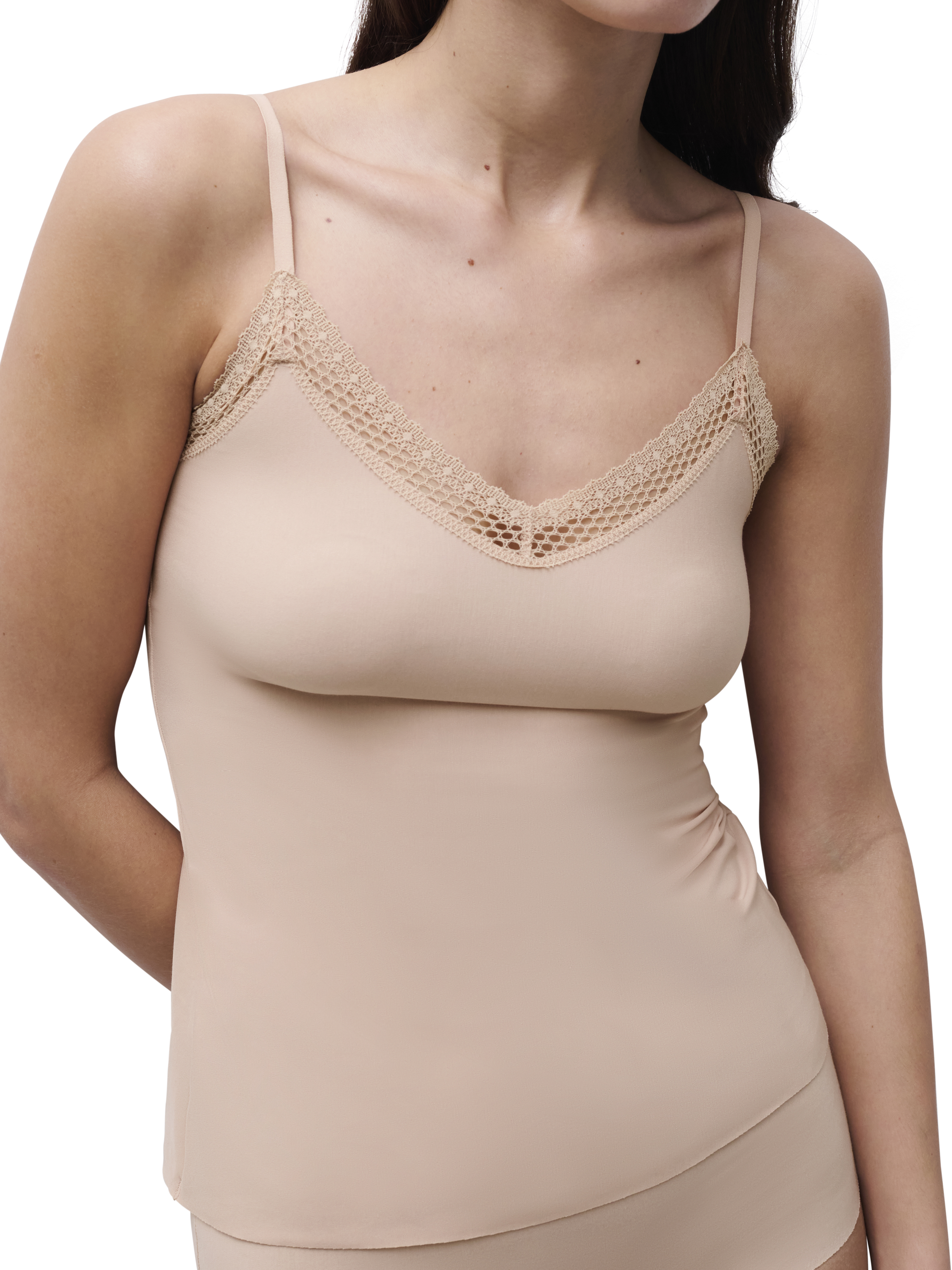 Chantelle Hemd Dames Camisole Cozy Chic Clay Nude - large