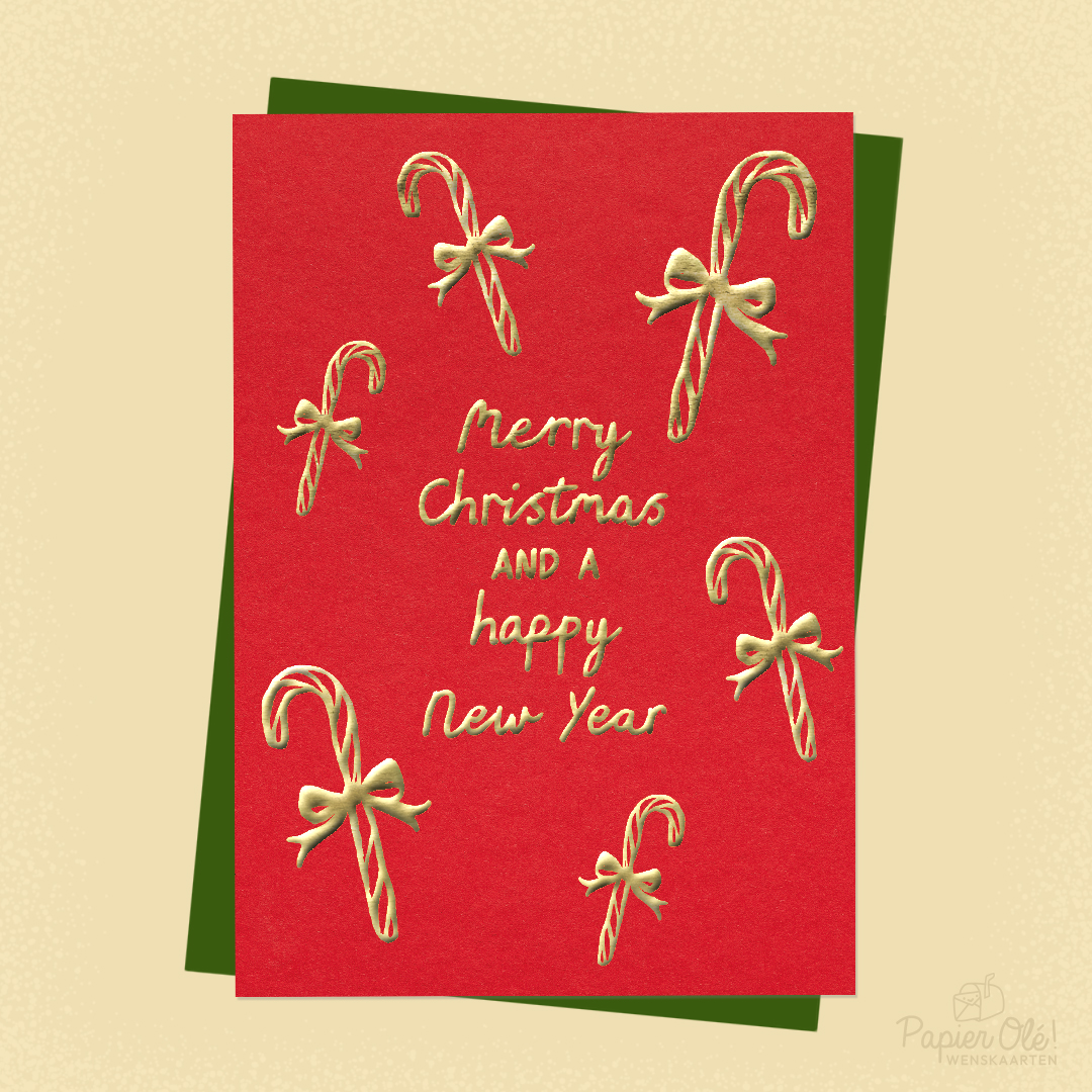 Papier Olé Kerstkaart Merry Christmas and a Happy New Year