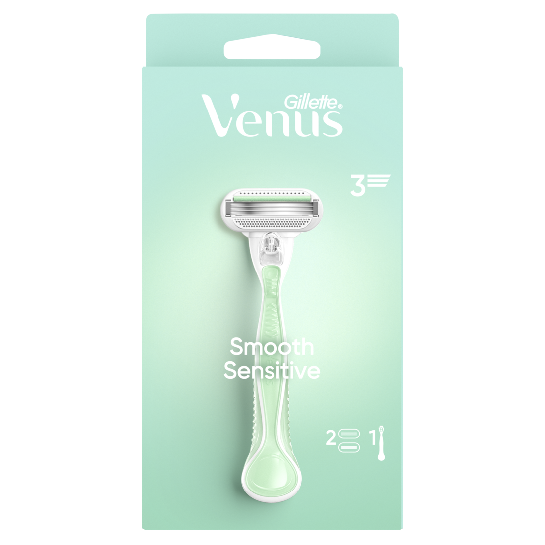 Venus Scheerapparaat Smooth Sensitive + 2 Vervangmesje