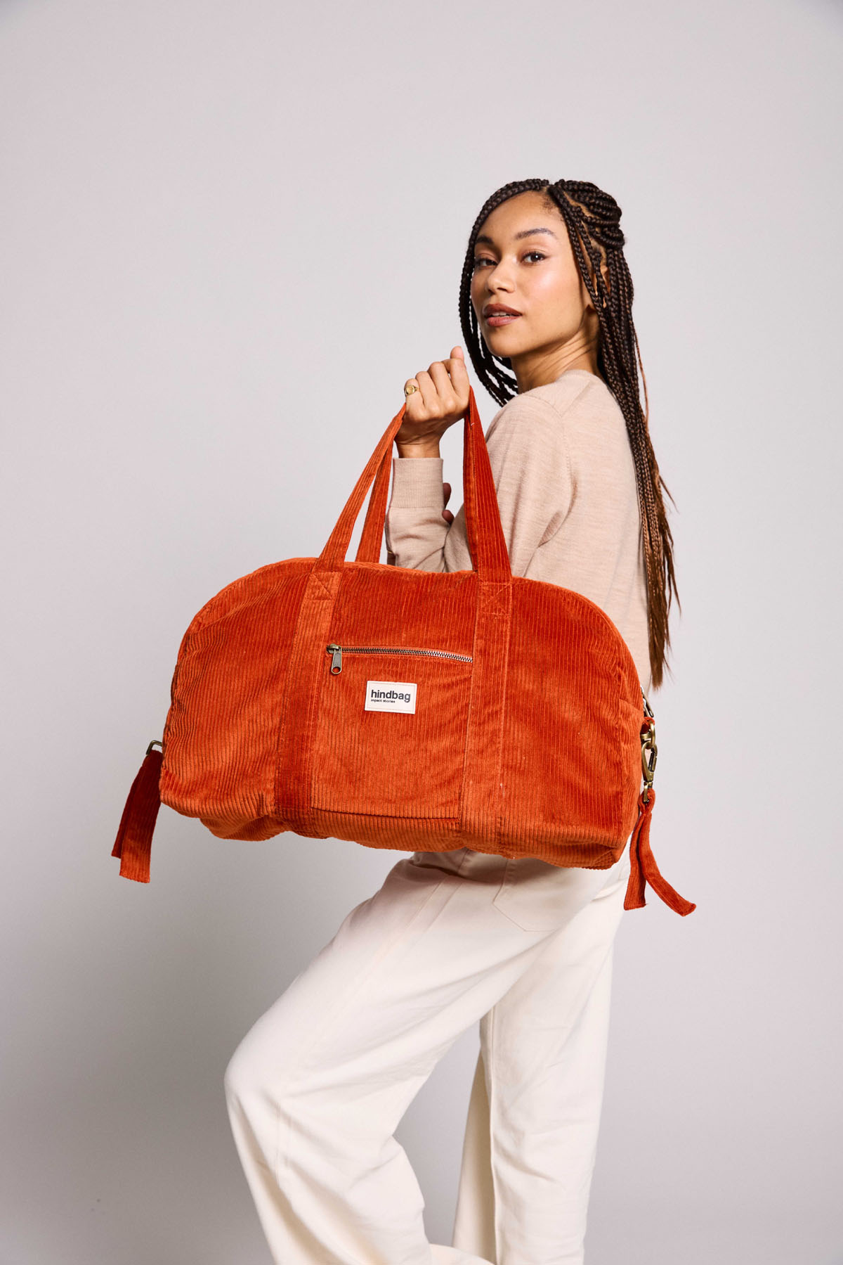 Hindbag Basile Verzorgingstas Velvet Rust 48x28x19 cm