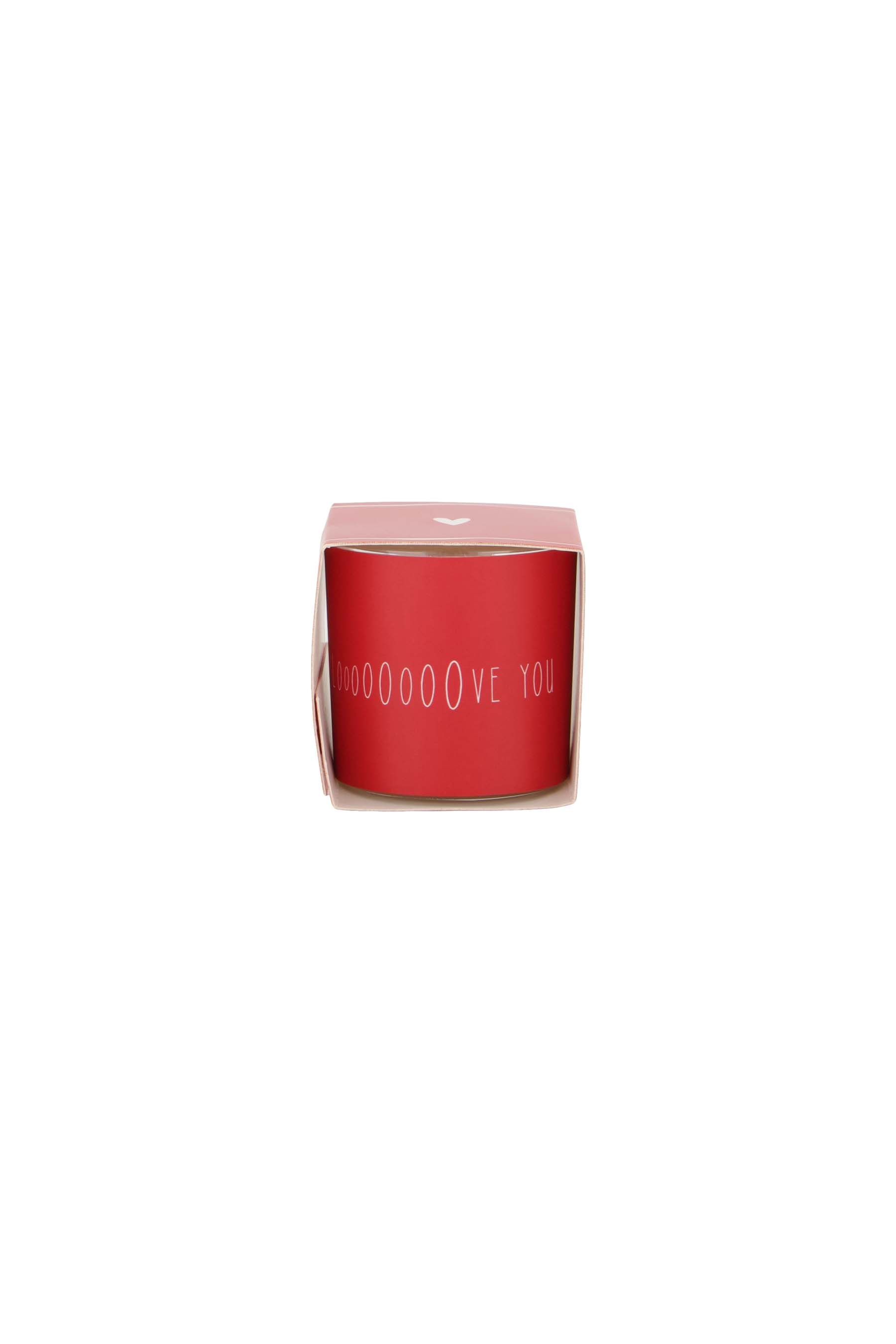Zusss Geurkaars In Wikkel I Love You Wit-Rood 4.7x4.4 cm