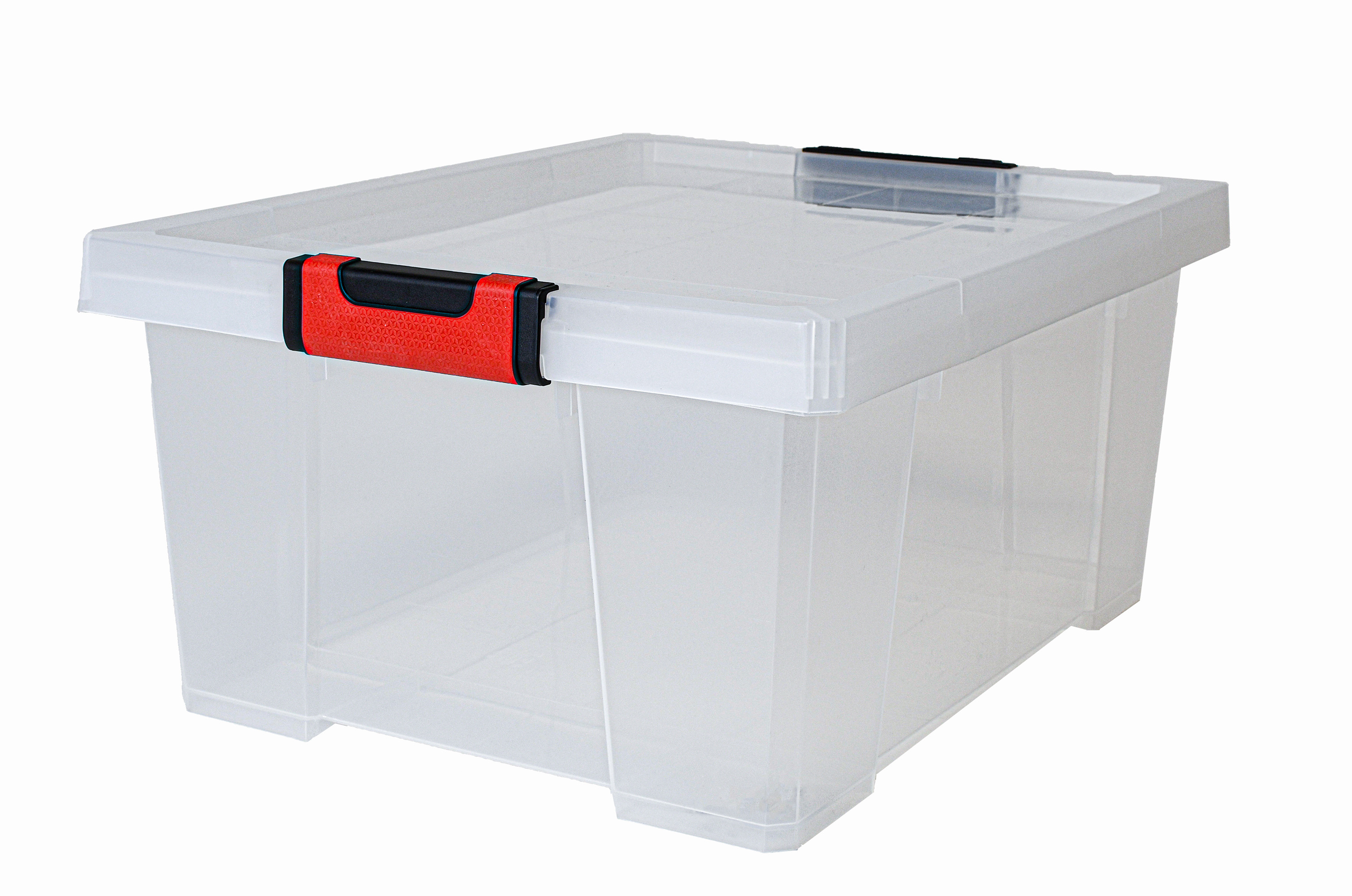 Iris opbergbox Click Topbox 45 liter transparant met grijze clips en deksel kopen? | Opbergboxen & dozen