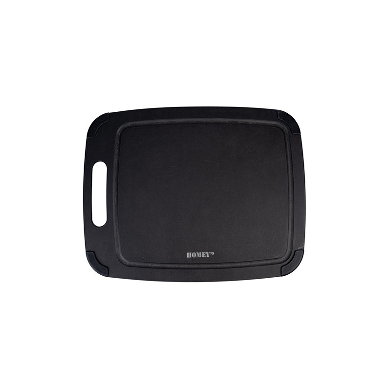 Homey's Snijplank Zwart 29.8x23.5 cm met Sapgeul - Houtvezel - Antislip - Vaatwasbestendig