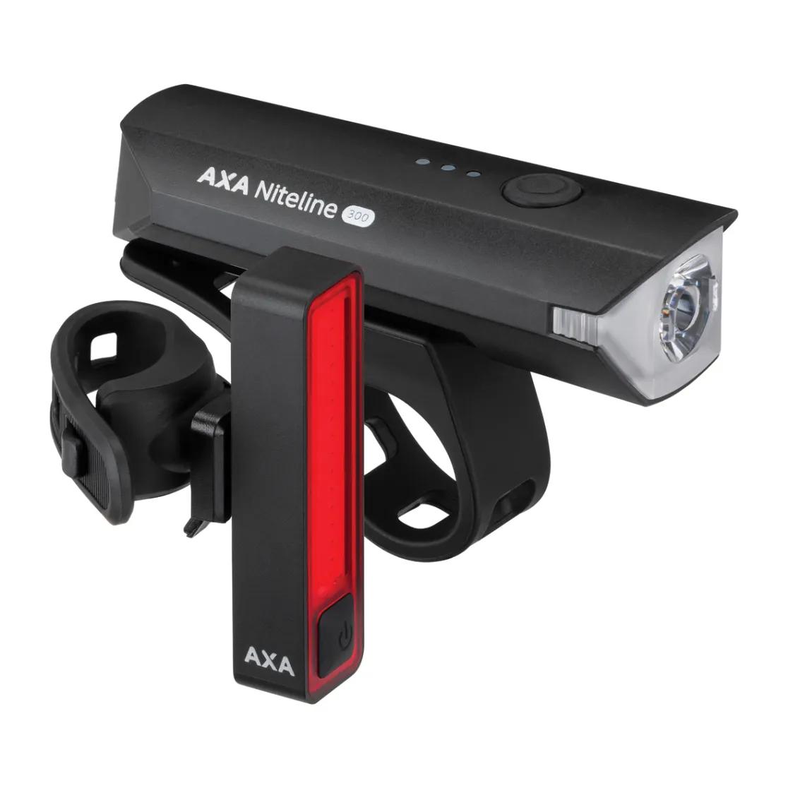 Axa Niteline 300 Lichtset 300/20lm USB Oplaadbaar