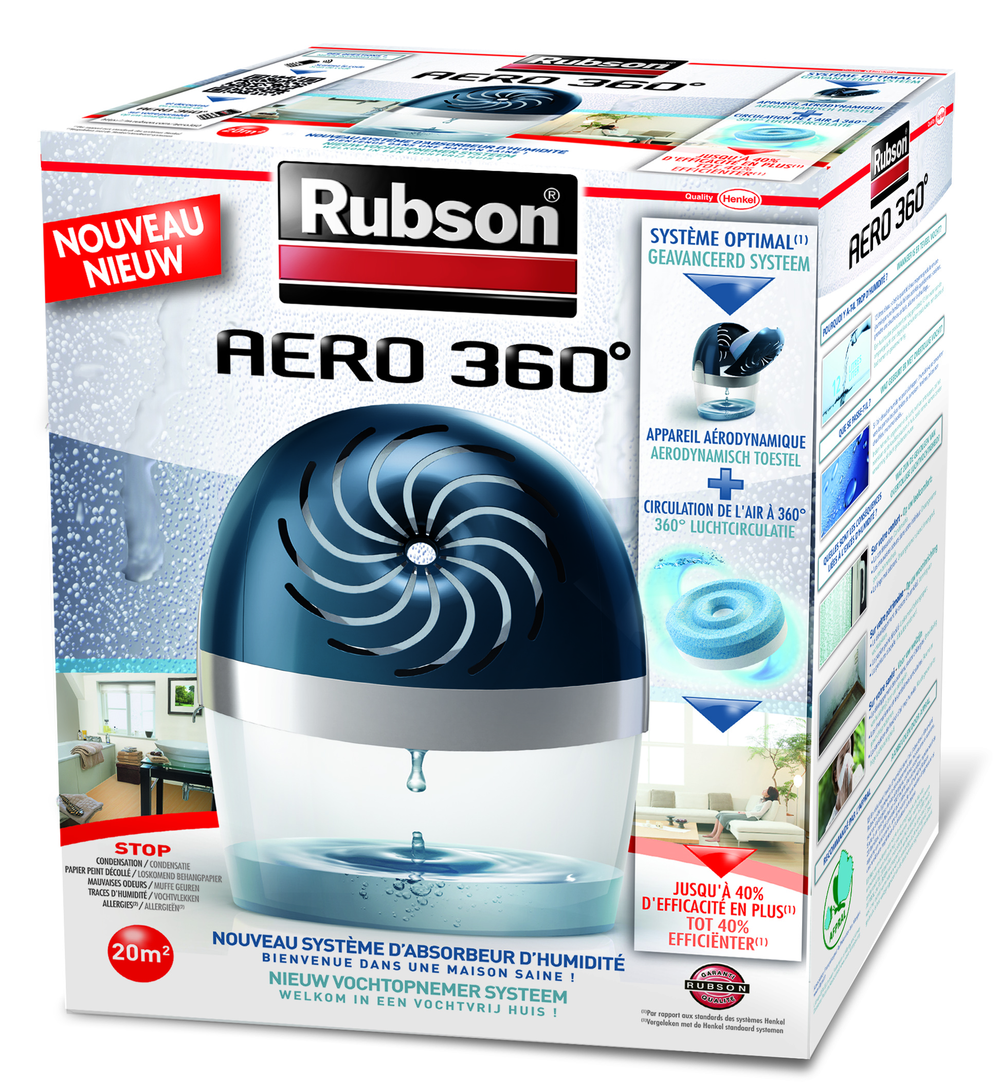 Rubson Aero 360 Vochtopnemer 450 g voor 20 m2