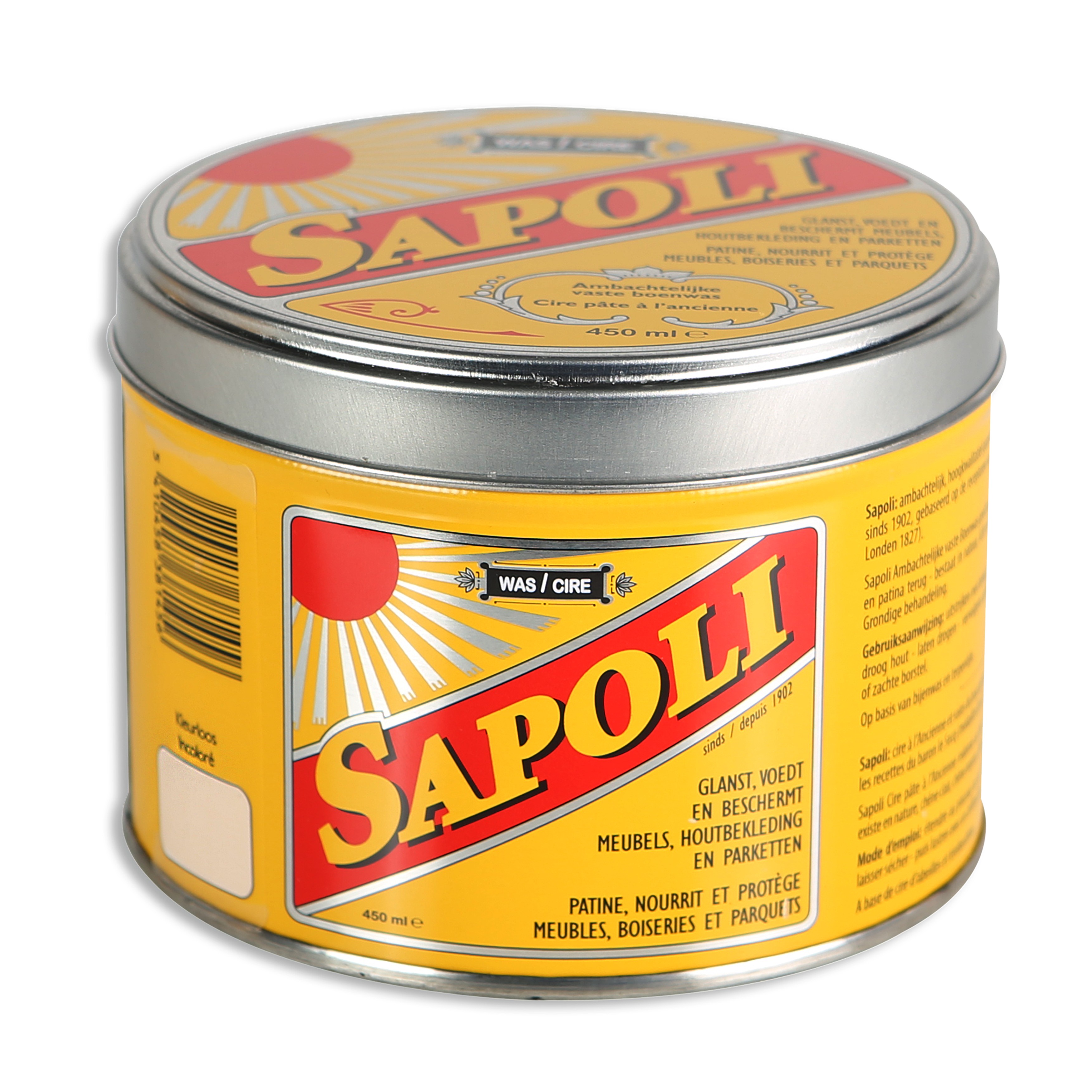 Sapoli Vaste Boenwas Kleurloos 450 ml