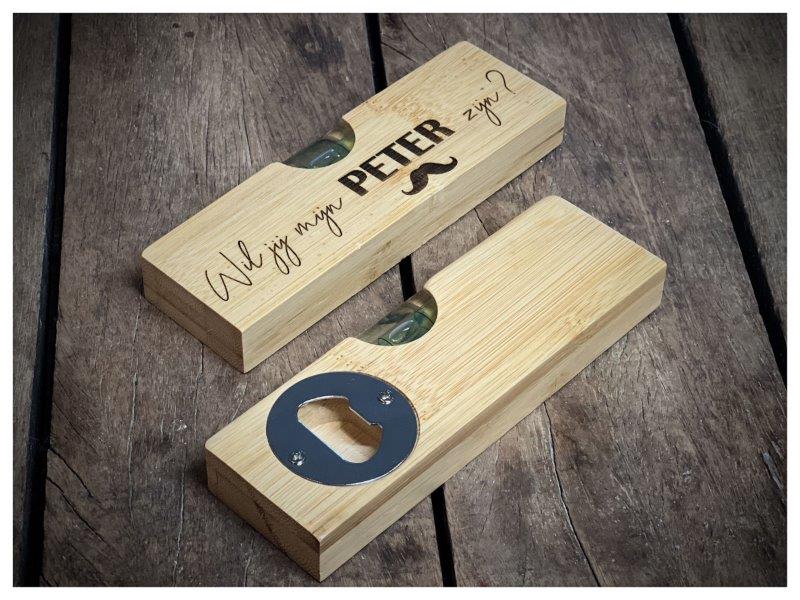 Dotti Waterpas en Flessenopener Wil Jij Mijn Peter Zijn?