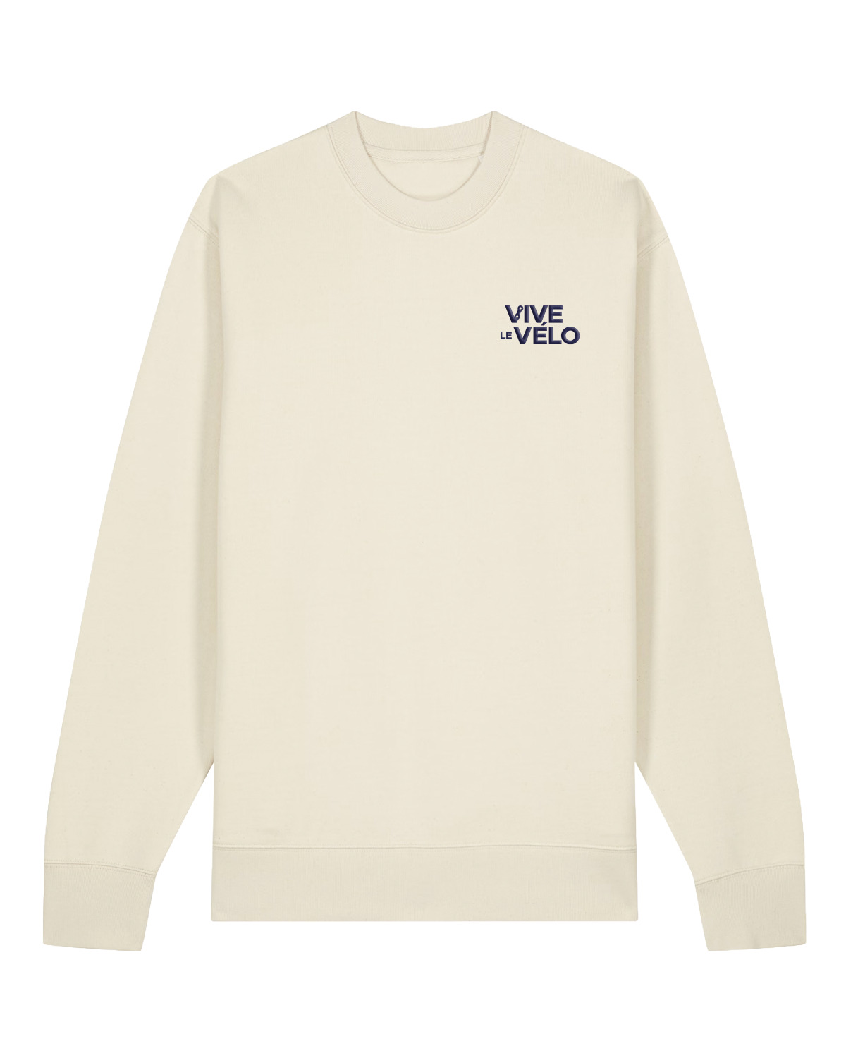 Vive le Vélo Sweater Unisex VLV Colours Broderie Rh Regular Fit Natural Raw
