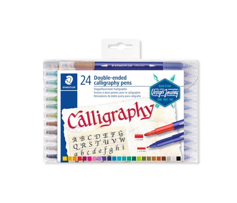 Staedtler Calligraphy Viltstift Dubbelpunter 24 stuks - Design Journey