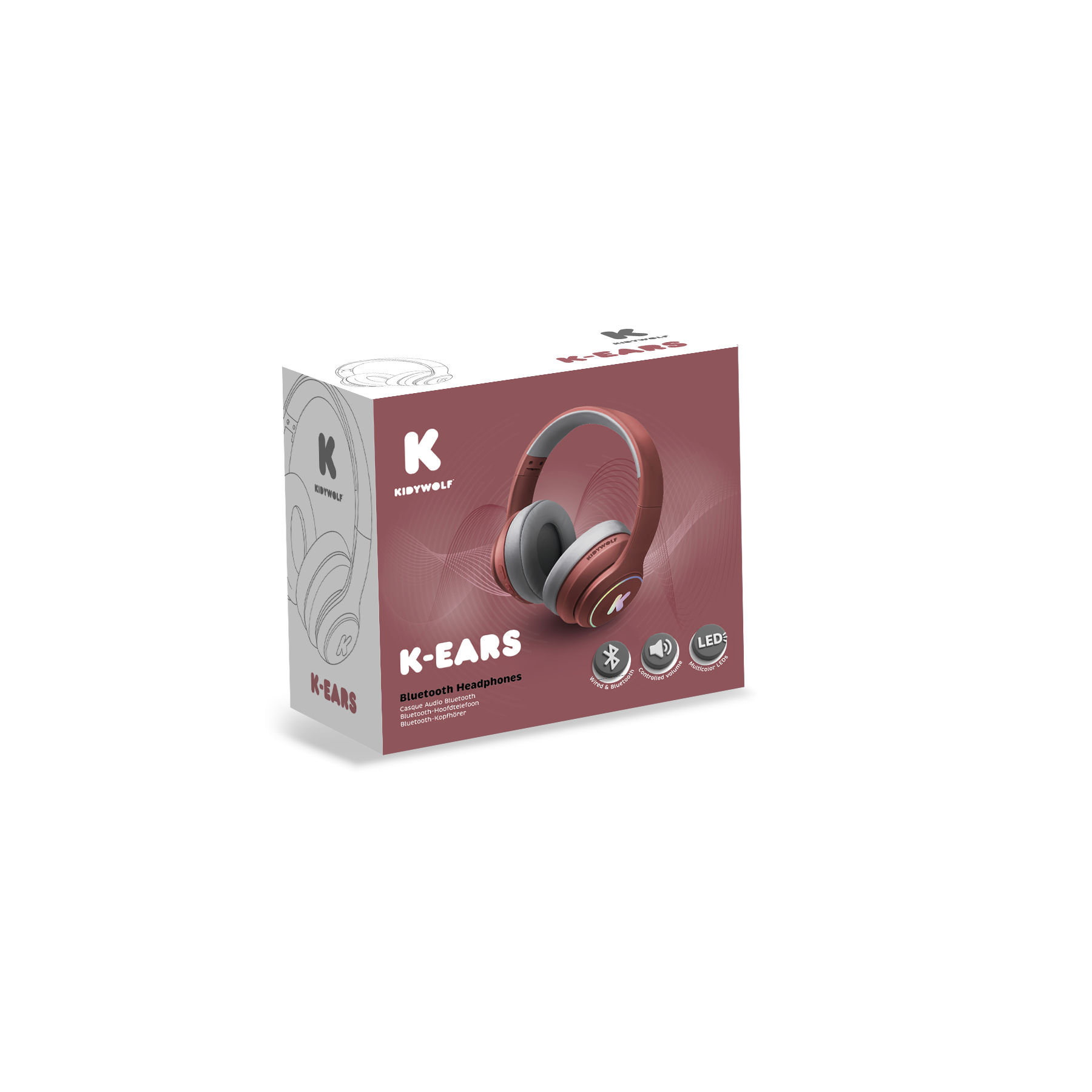 Kidywolf Kidyears - Bluetooth Hoofdtelefoon, 85dB mode, Blauw