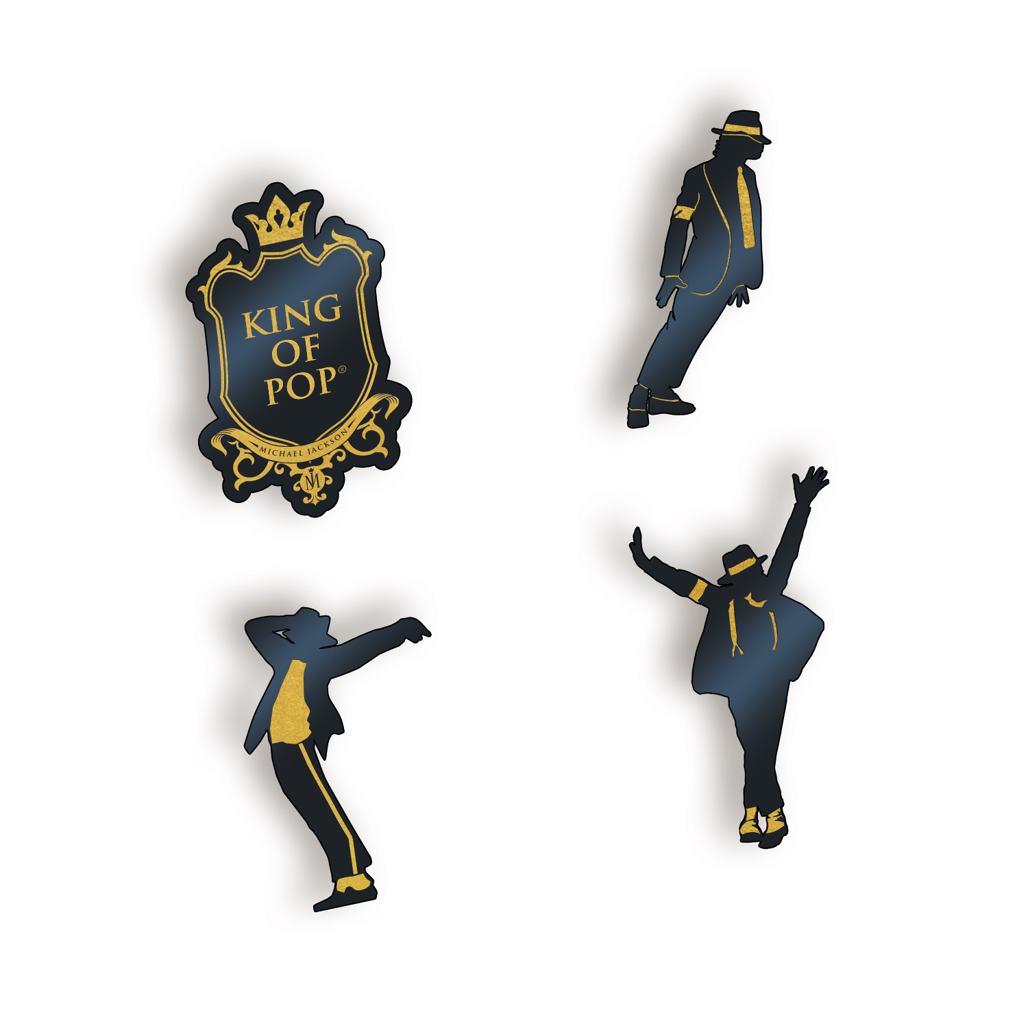 Michael Jackson Pin 4 stuks