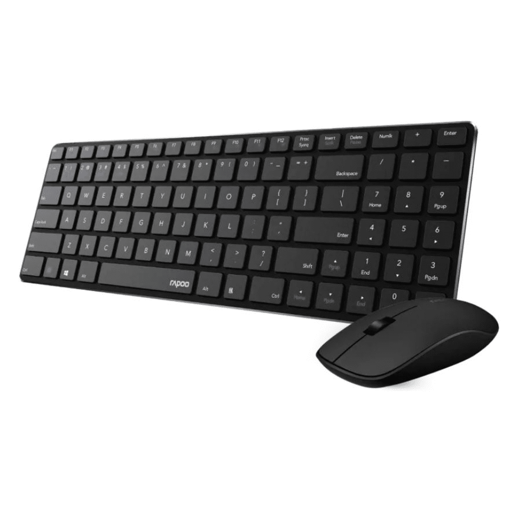 Rapoo 9300M Toetsenbord met Muis Ultra-Slim Zwart Azerty België