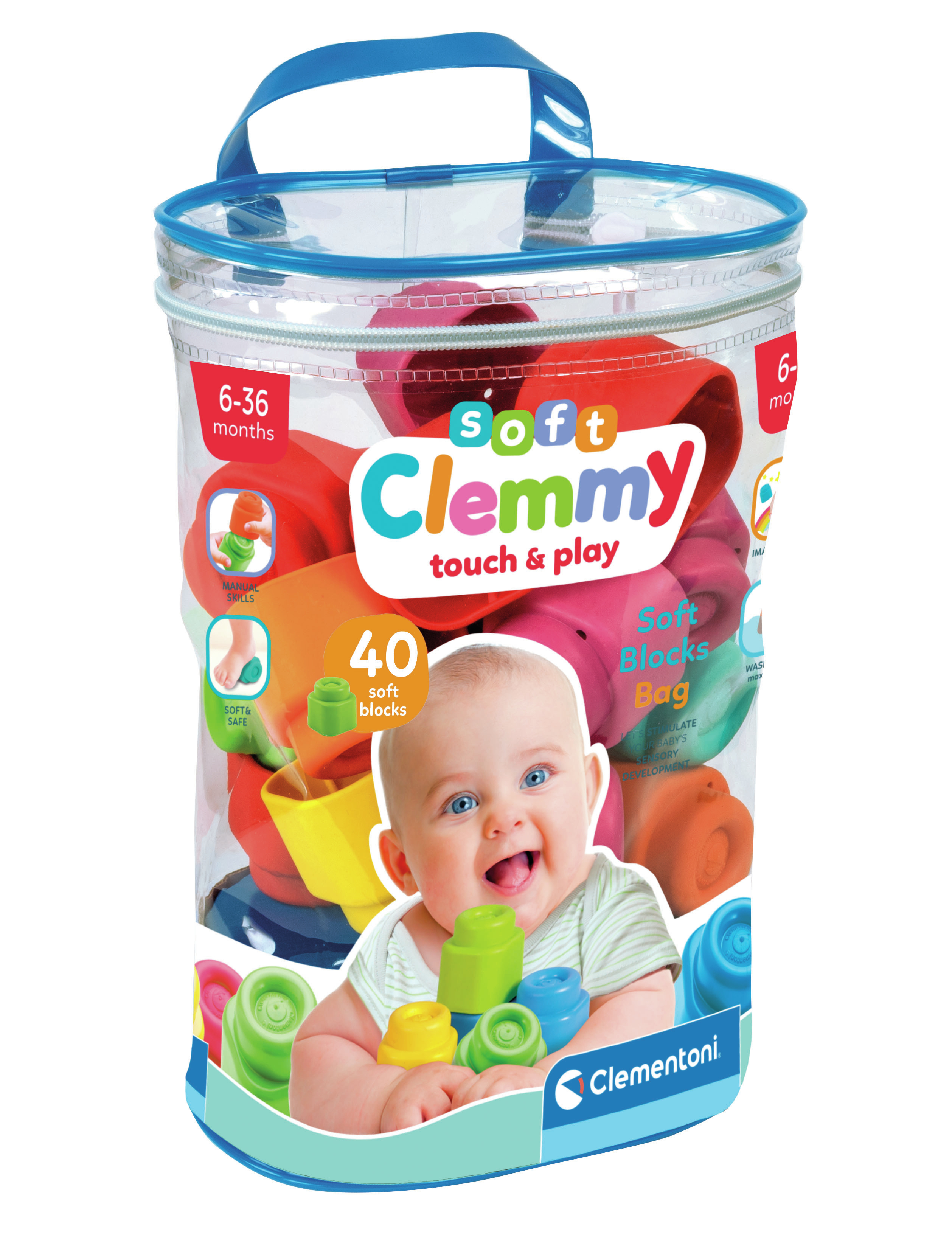 Clemmy Tas met 40 Zachte Bouwblokken
