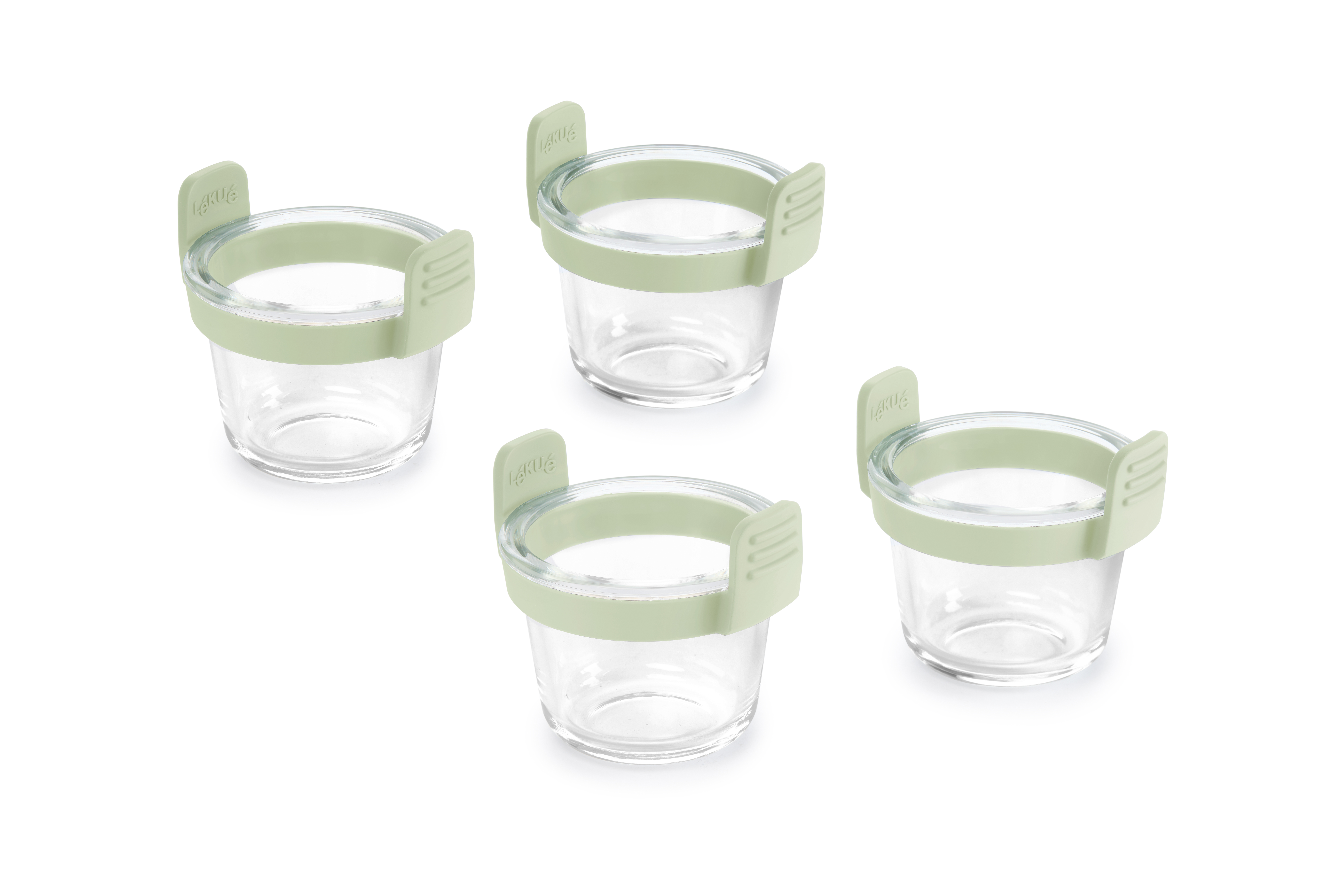 Lékué Airfryer Ovenschaal Mini set 4 stuks 10.5x9.5 cm - Glas
