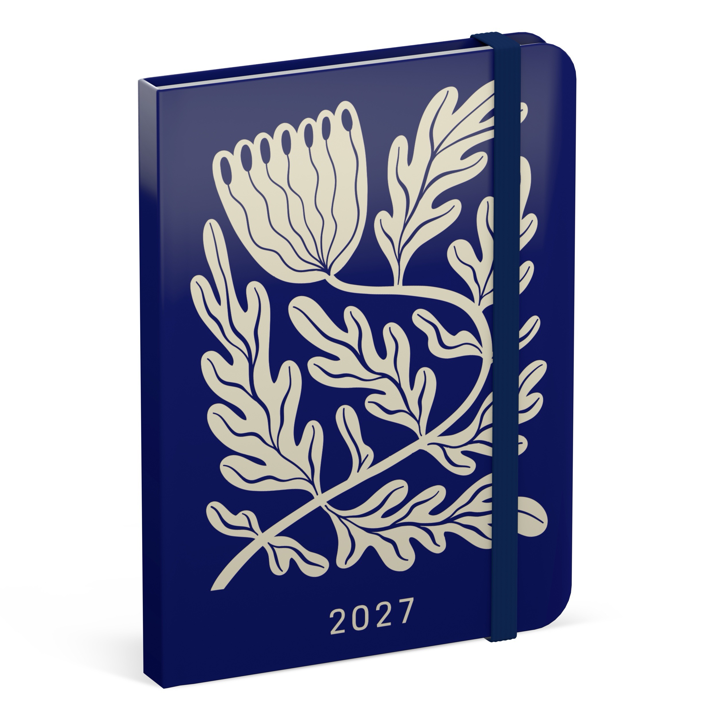 Agenda 2027 Papier Découpé Blauw 1week/2pag 11x15 cm
