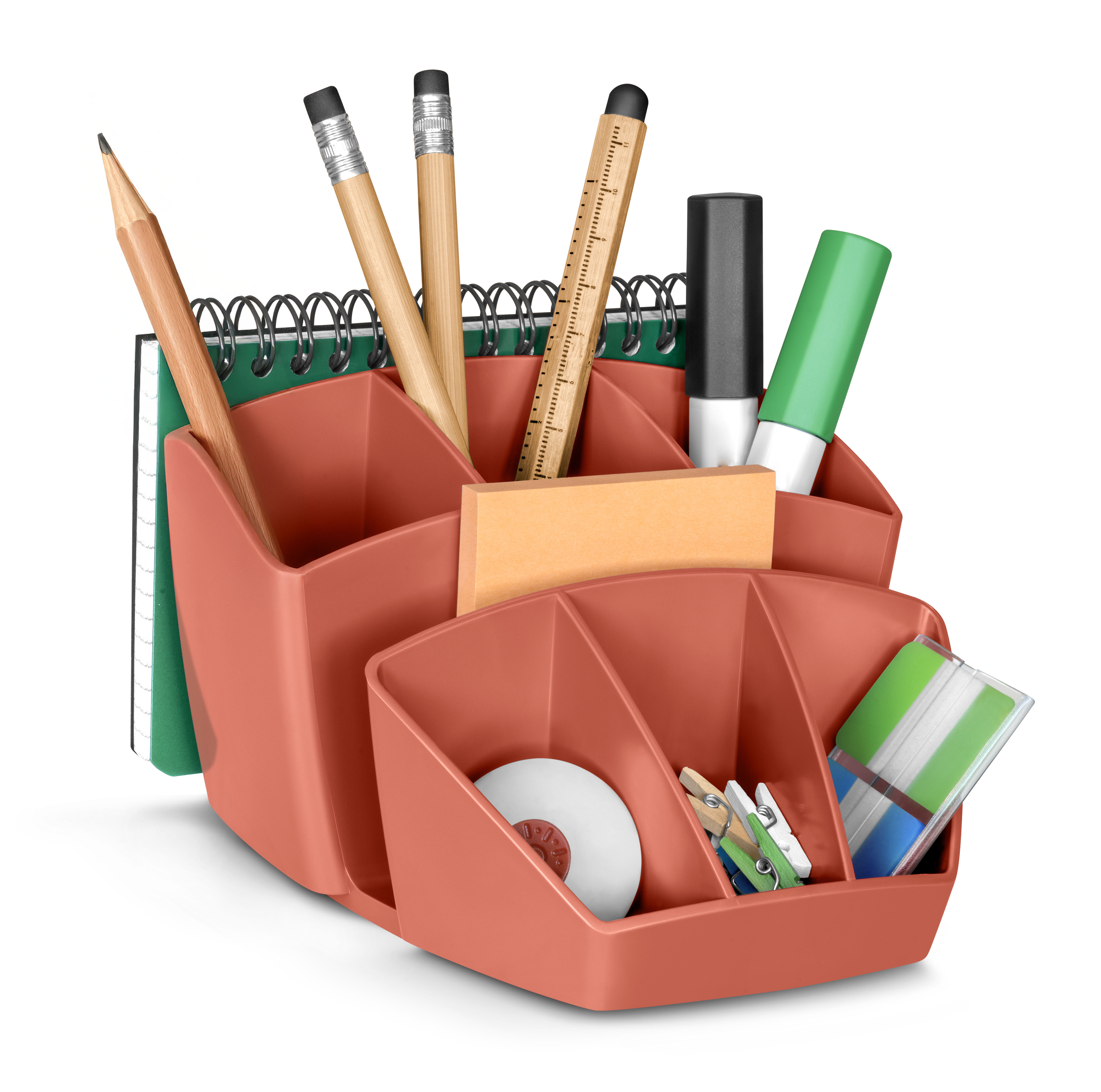 CEP Pennenhouder Classic 8 Compartimenten Terracotta 14x15x9 cm