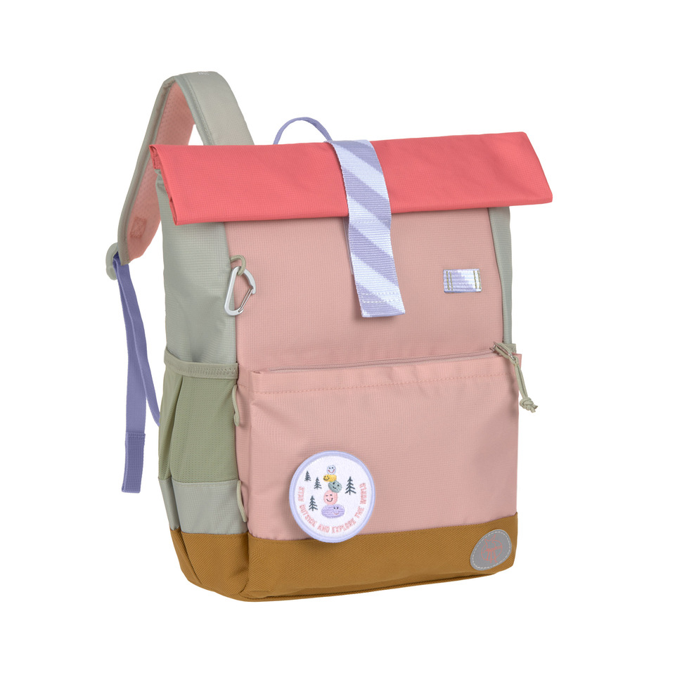 Lässig Rugzak Medium Rolltop Sunny Explorer Rose-Pink 15x39x26.5 cm