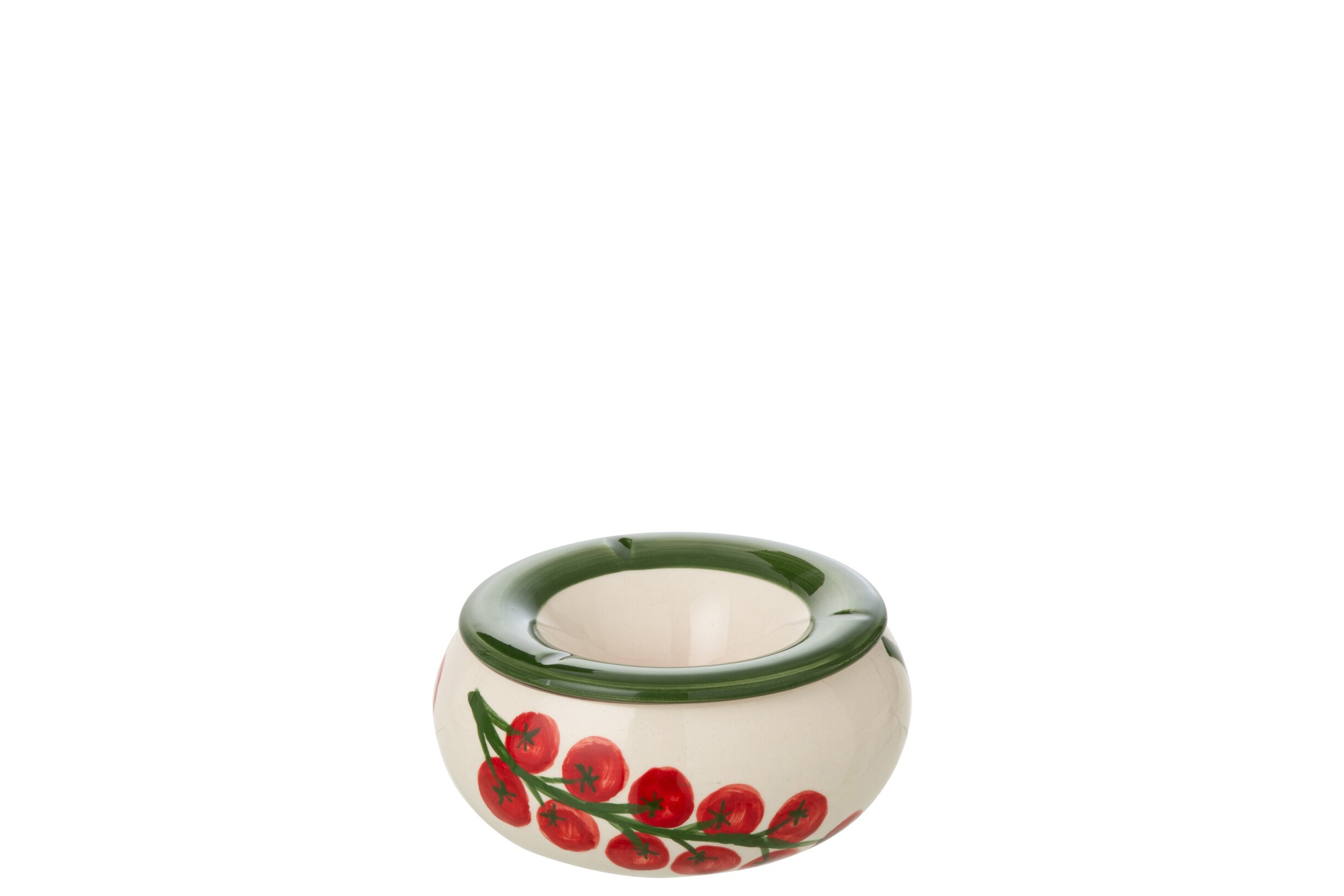 J-Line Asbak Tomaten 14x7 cm - Keramiek