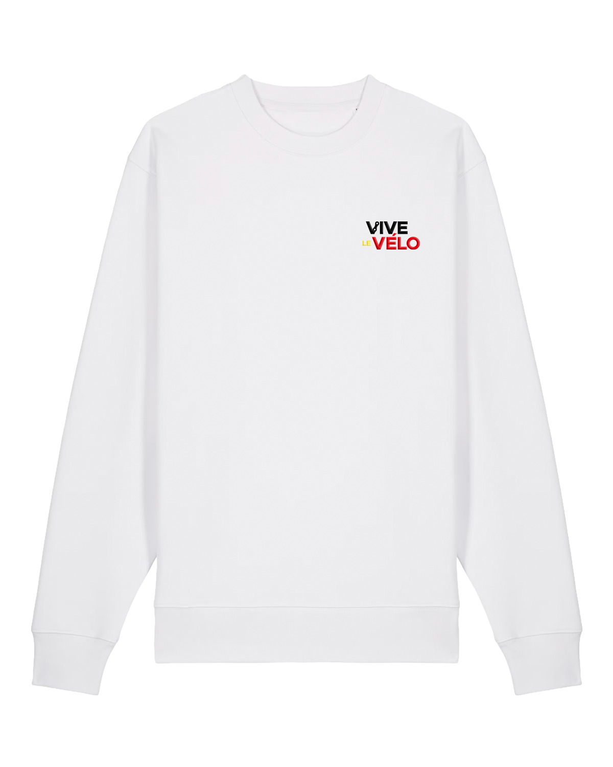 Vive le Vélo Sweater Unisex Go Belgium Broderie Rh Regular Fit White