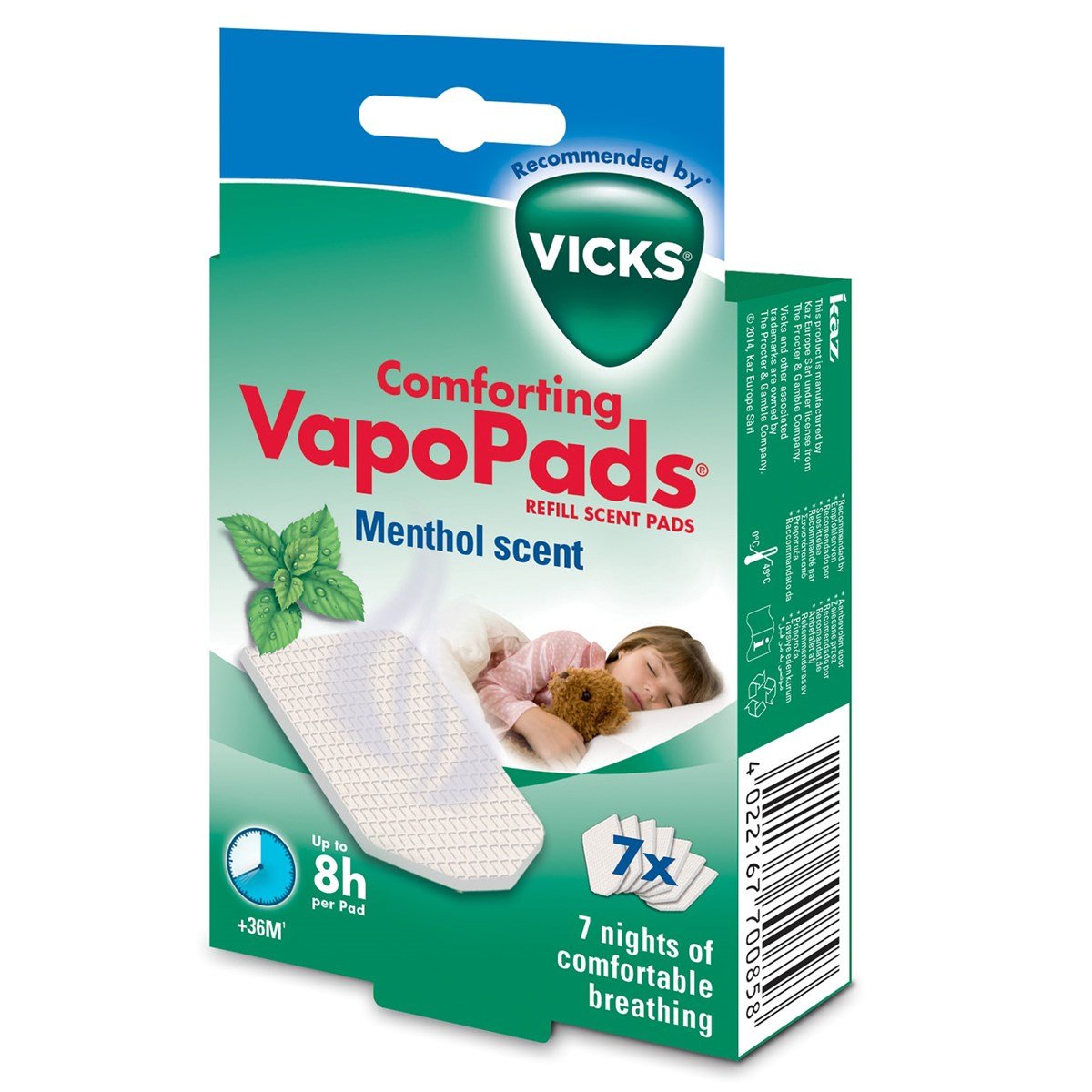Vicks Pads Menthol voor Nachtlamp Menthos - 7 stuks