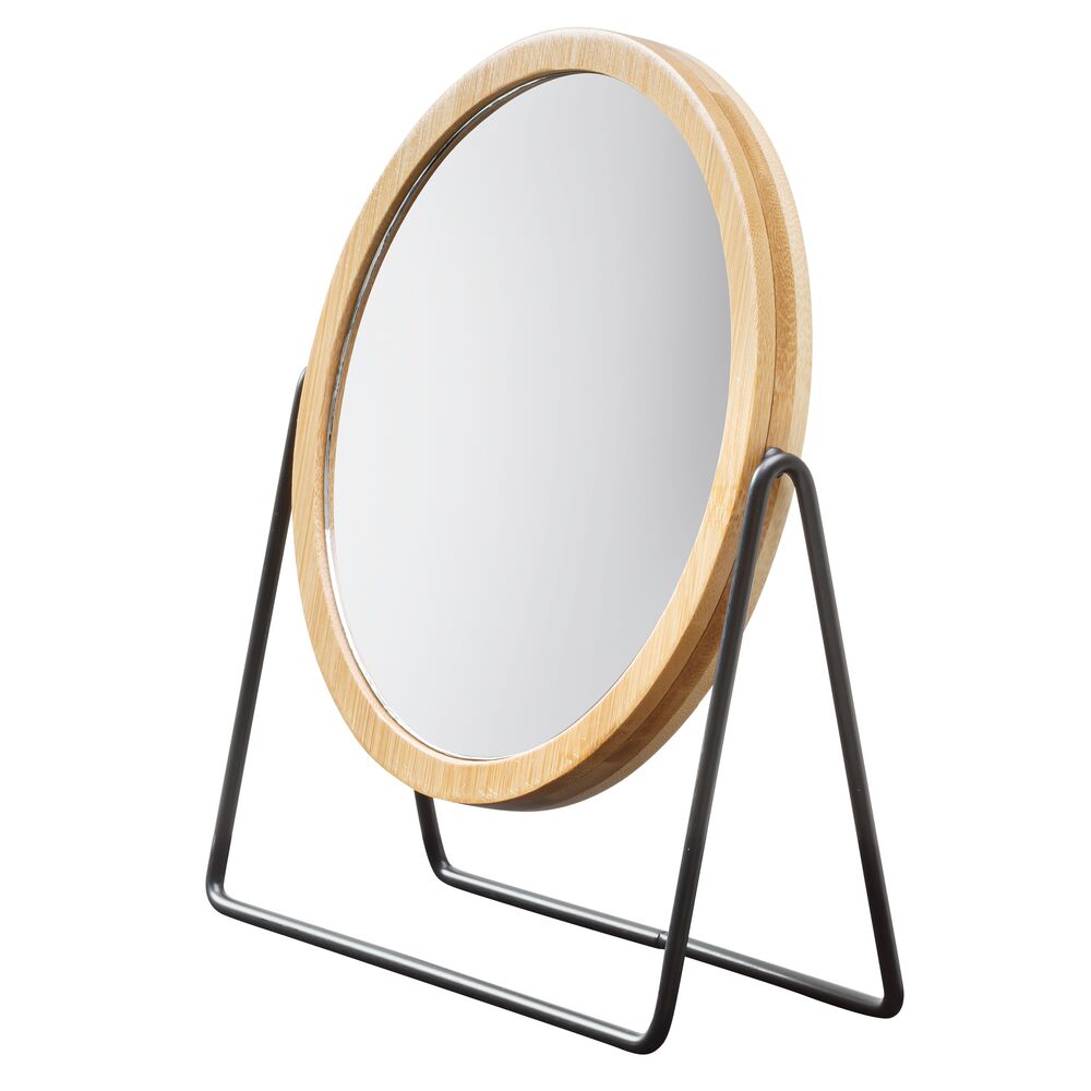 Sealskin Make-Up Spiegel Circle 5x Vergrotend Bamboe Zwart