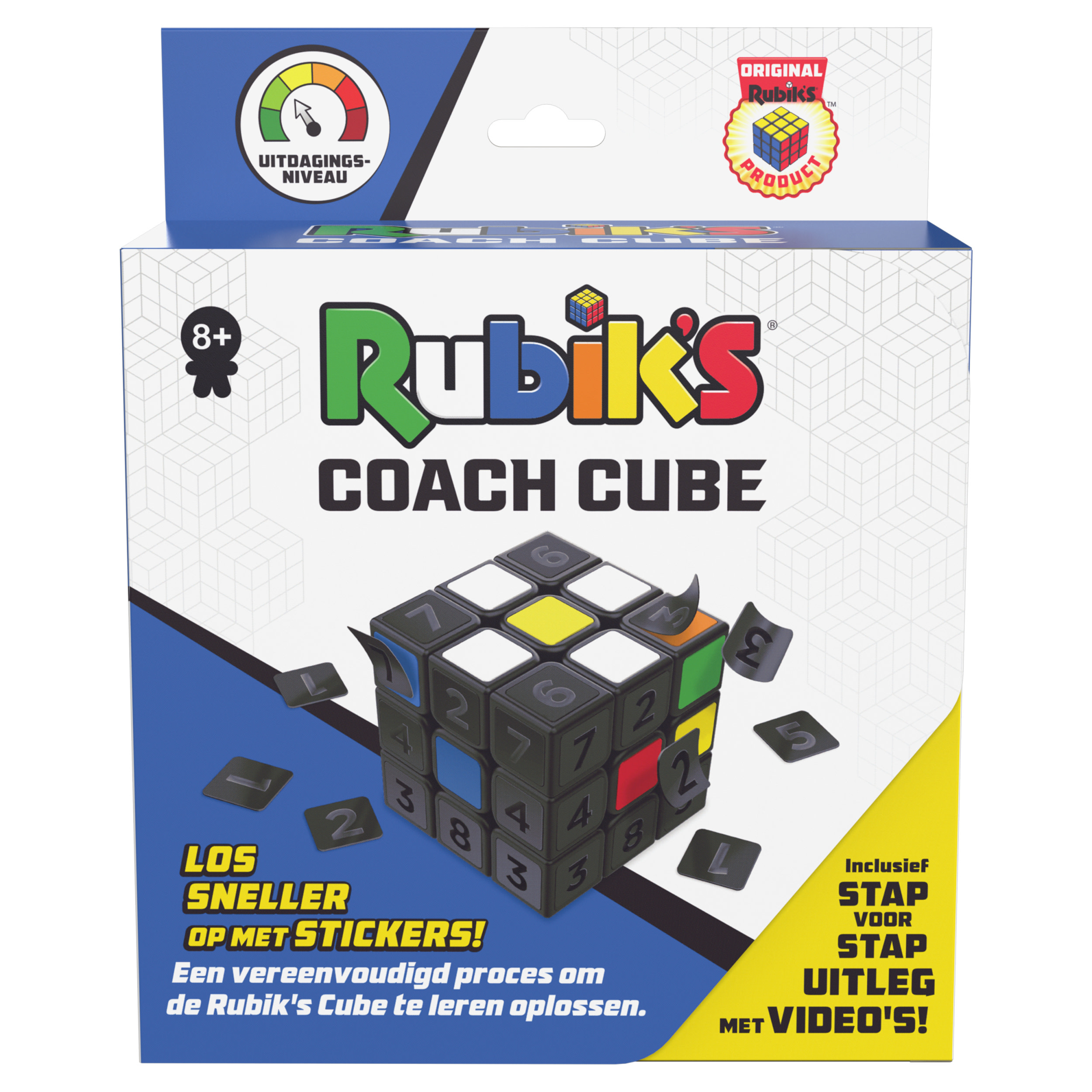 Rubik's Coach Cube, Stap voor stap uitleg met Stickers